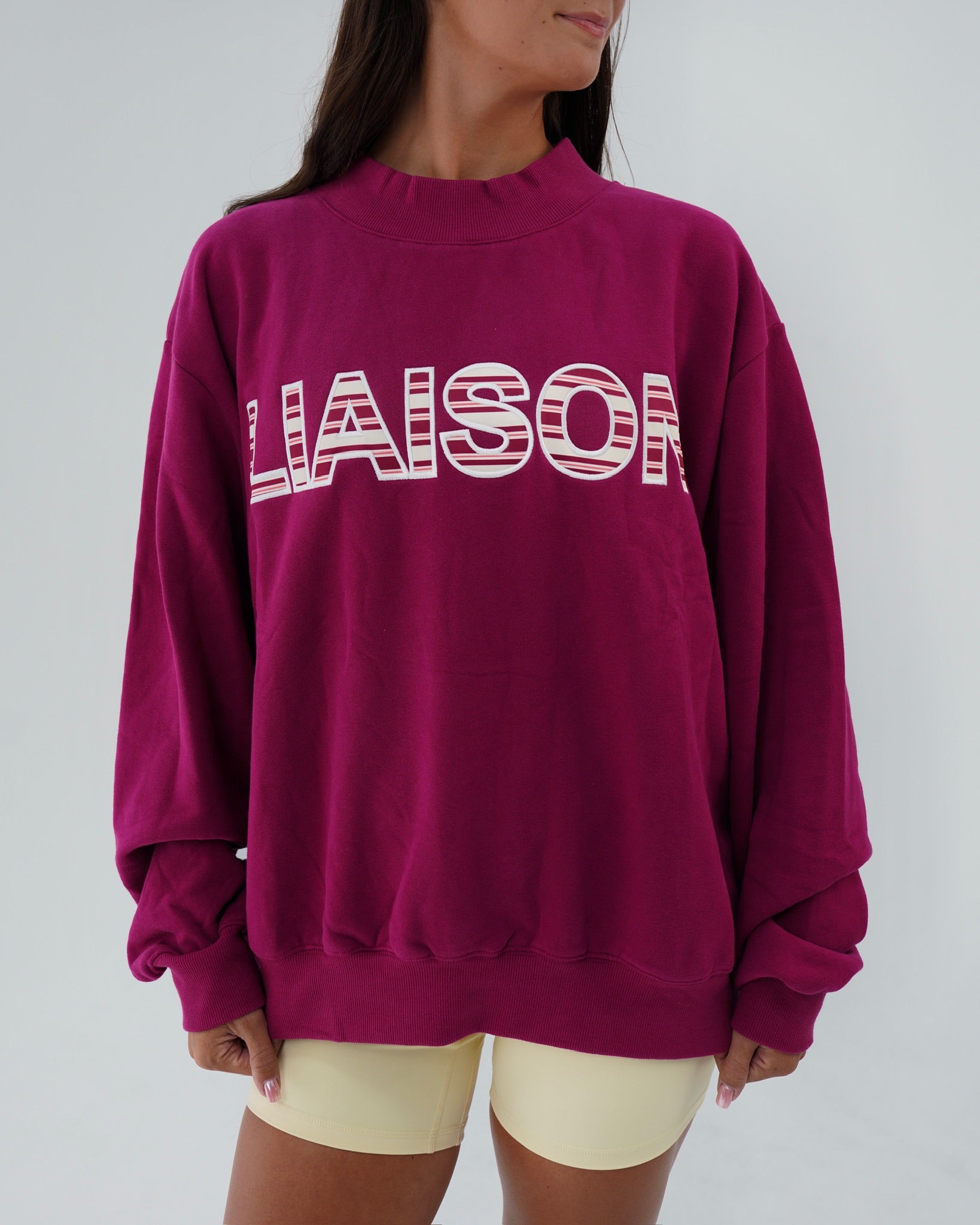 Classic Mock Neck - Berry & Aftersun Stripes