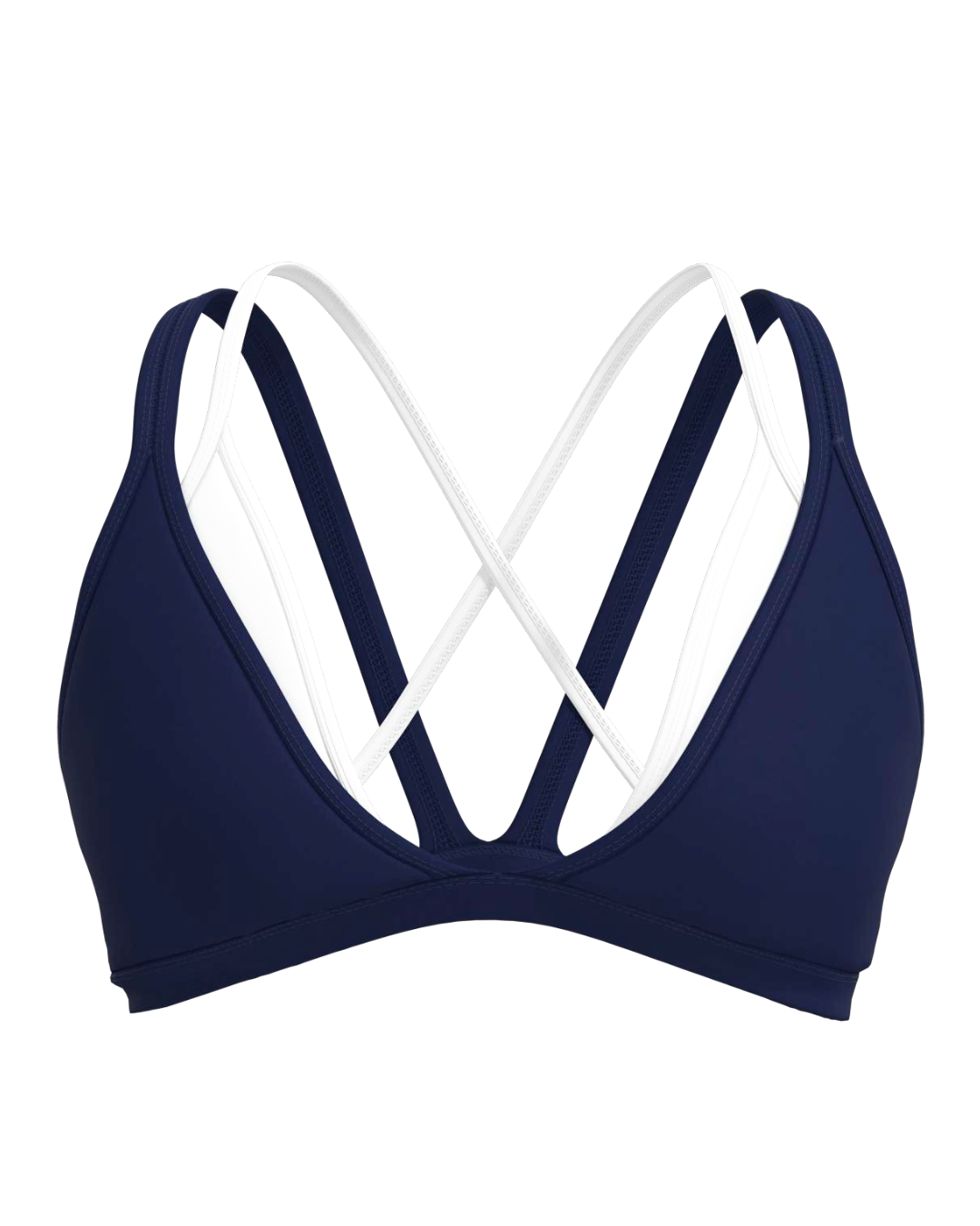 Double Layer Pulse Bra - Navy & White