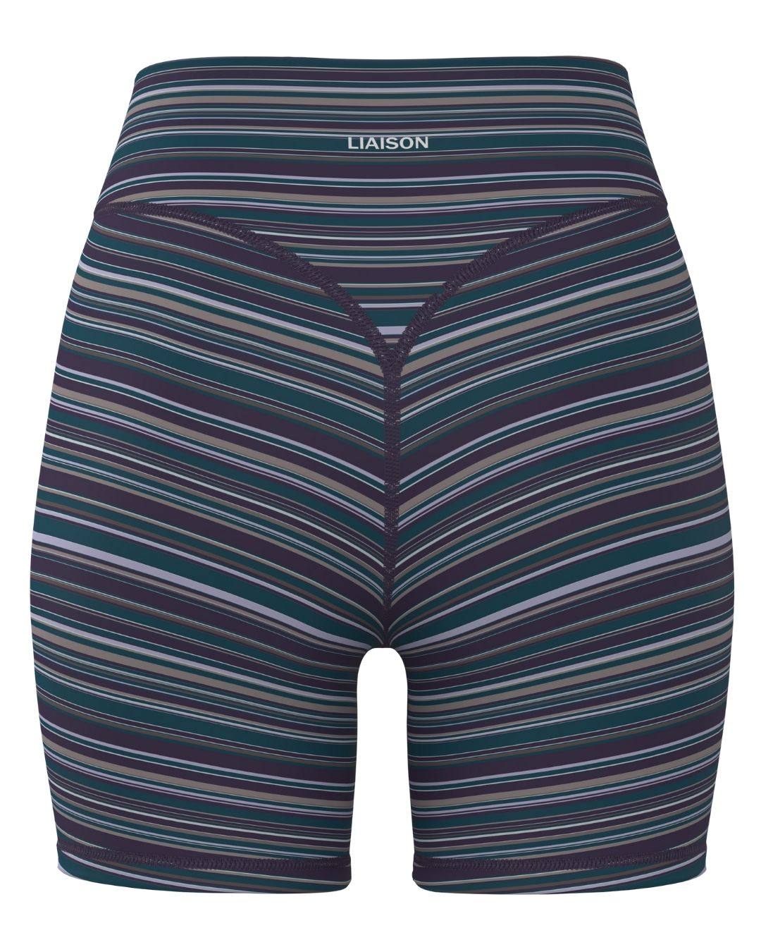 Bridge Short - Teal & Plum Stripes