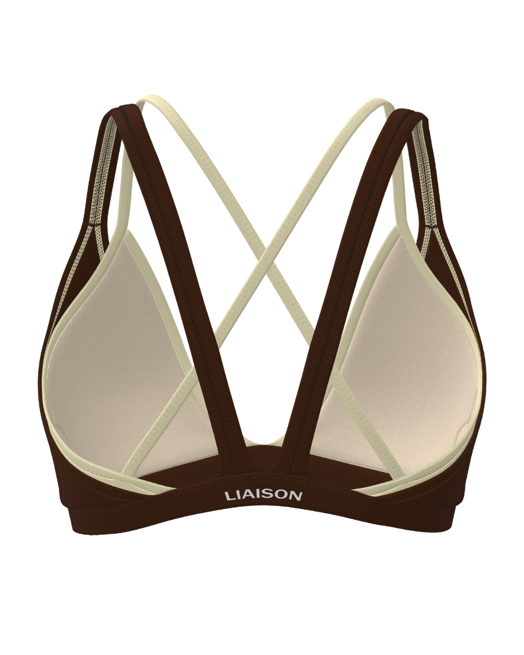 Double Layer Pulse Bra - Mocha Brown & Daylight