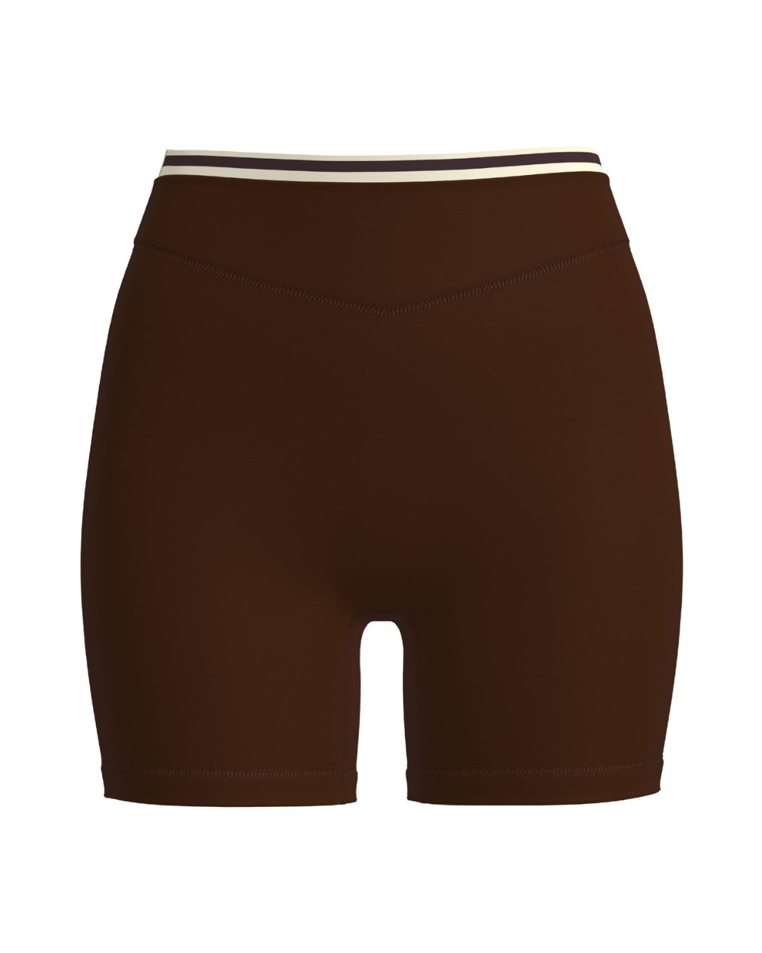 Layered Sculpt Short V2 - Mocha Brown & Banana Stripes