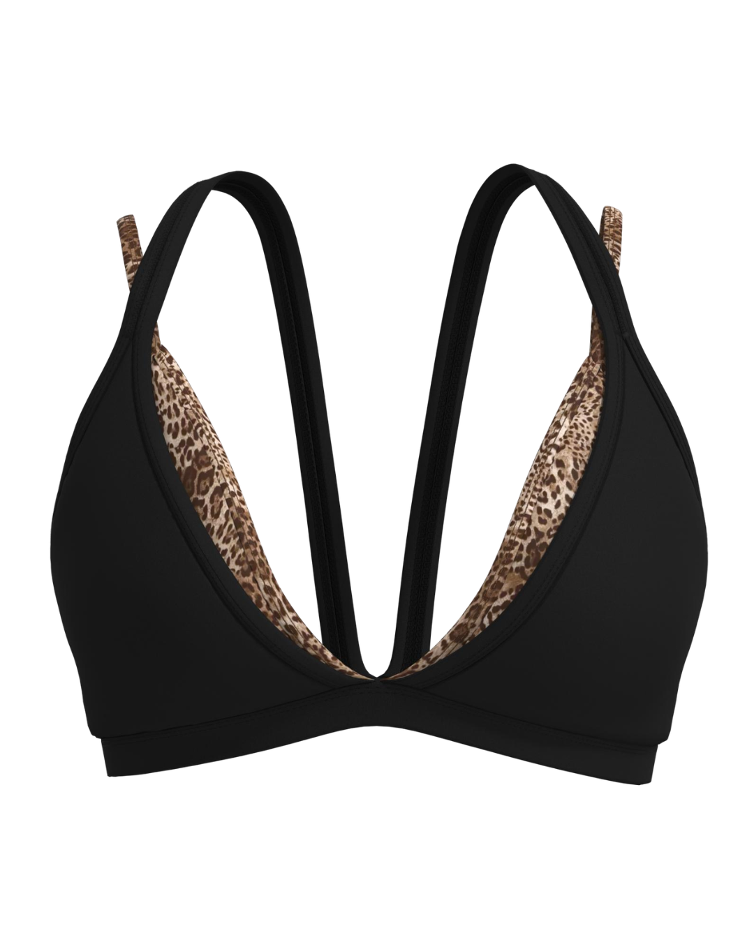 Double Layer Pulse Bra - Black & Wild Side