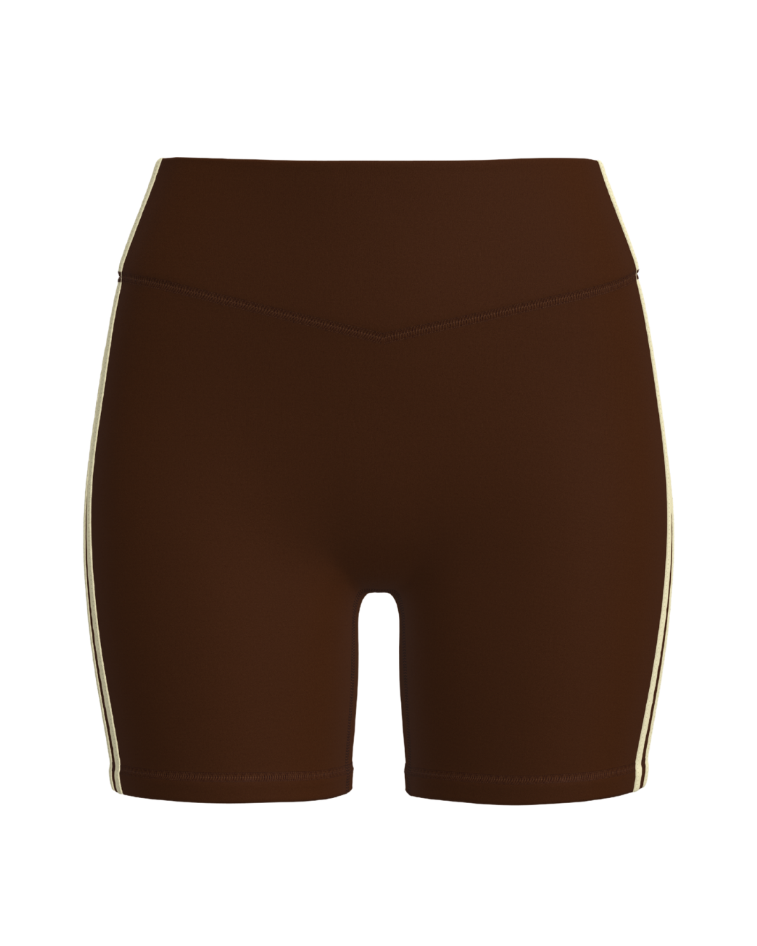 Single Stripe Bridge Short - Mocha Brown & Daylight