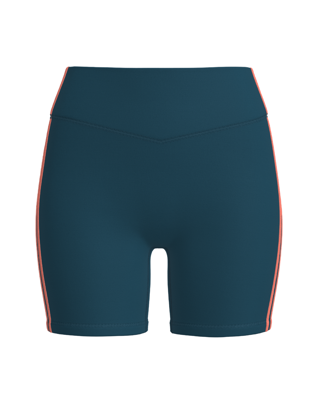 Single Stripe Bridge Short - Deep Teal & Guava