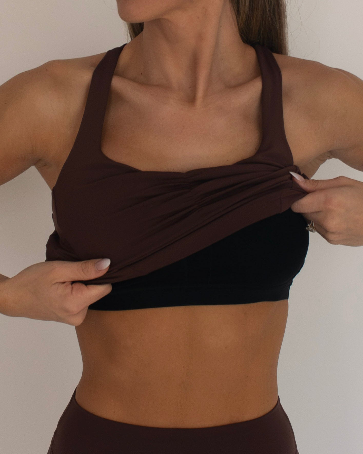 Scrunch Tank - Mocha Brown