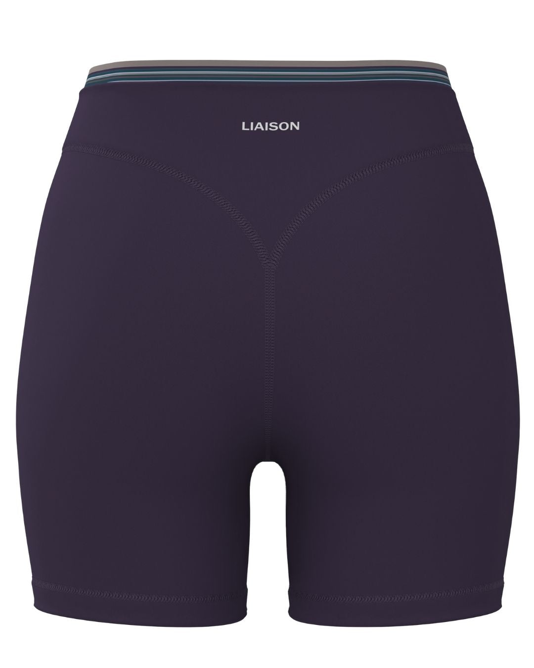Layered Sculpt Short - Plum & Teal + Plum Stripes
