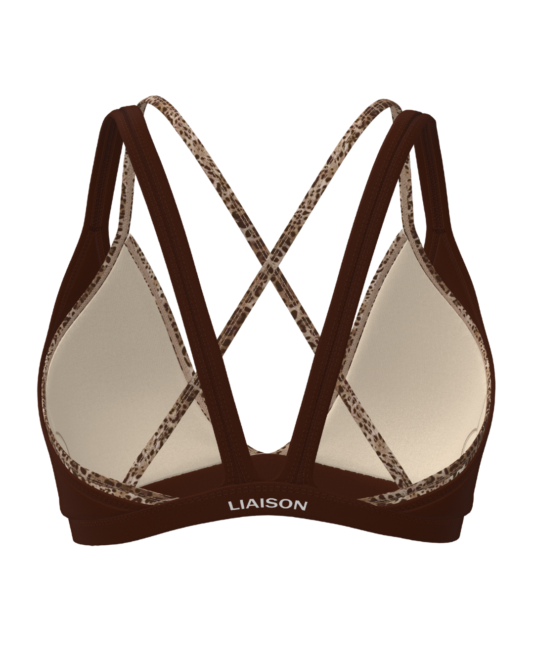 Double Layer Pulse Bra - Mocha Brown & Wild Side