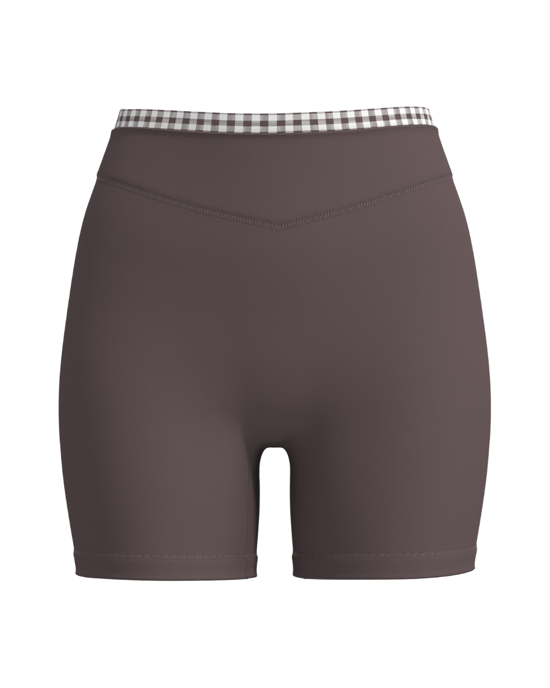 Layered Sculpt Short - Ash Brown & Gingham
