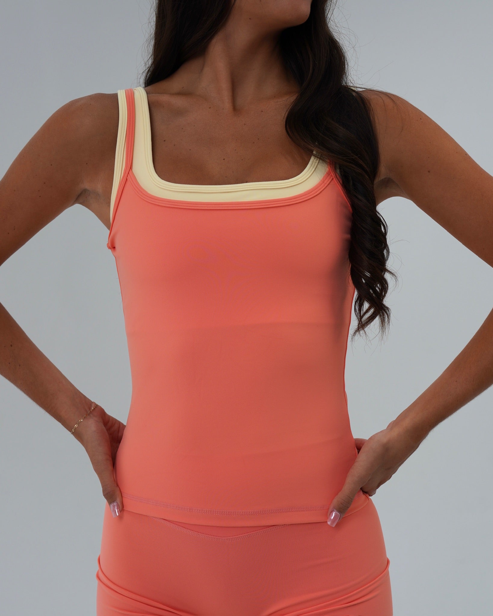 Double Layer Core Tank - Guava & Daylight