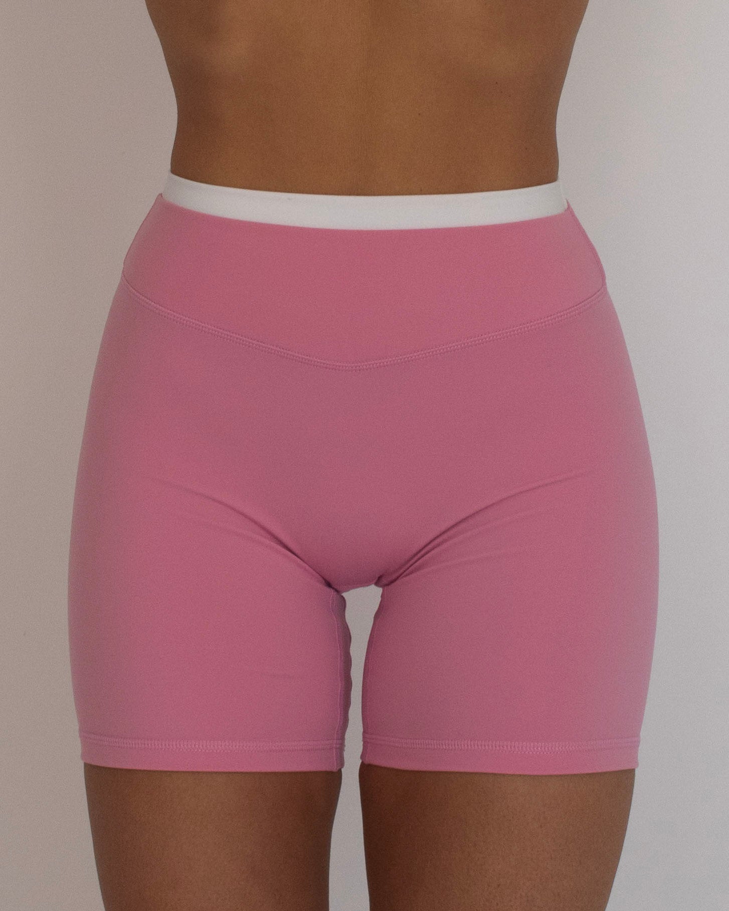 Layered Sculpt Short - Petal Pink & White