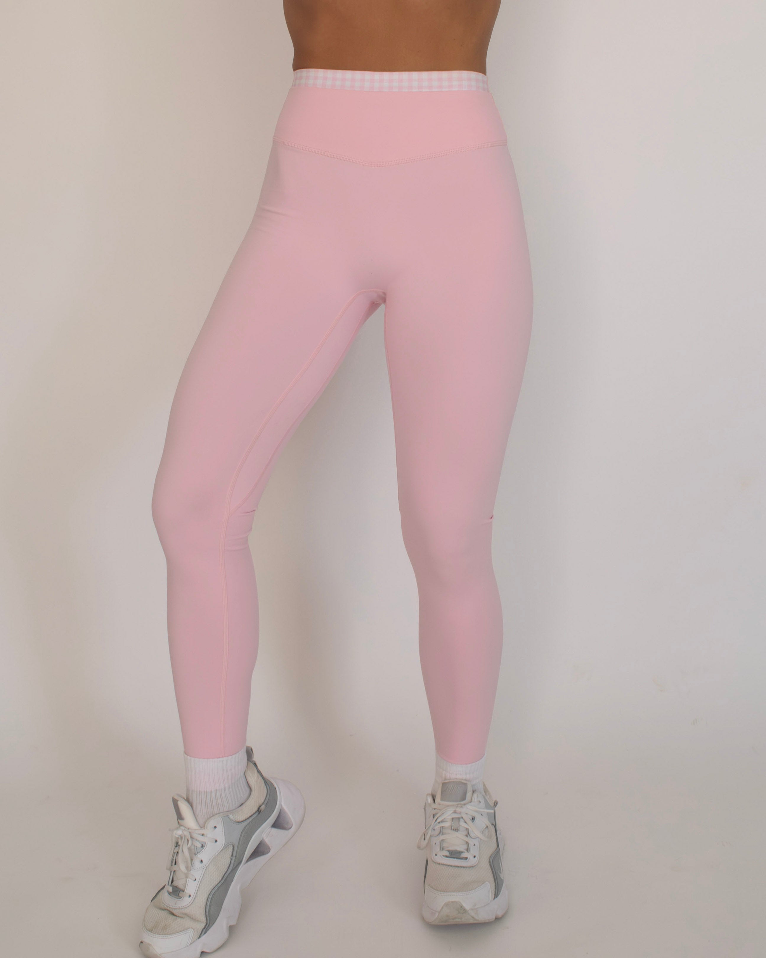 Layered Sculpt Pant - Soft Pink & Gingham