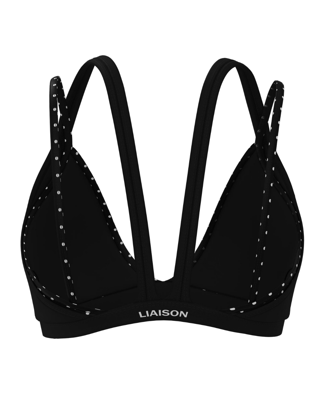 PRE-ORDER - Double Layer Pulse Bra - Black & White Polka Dots