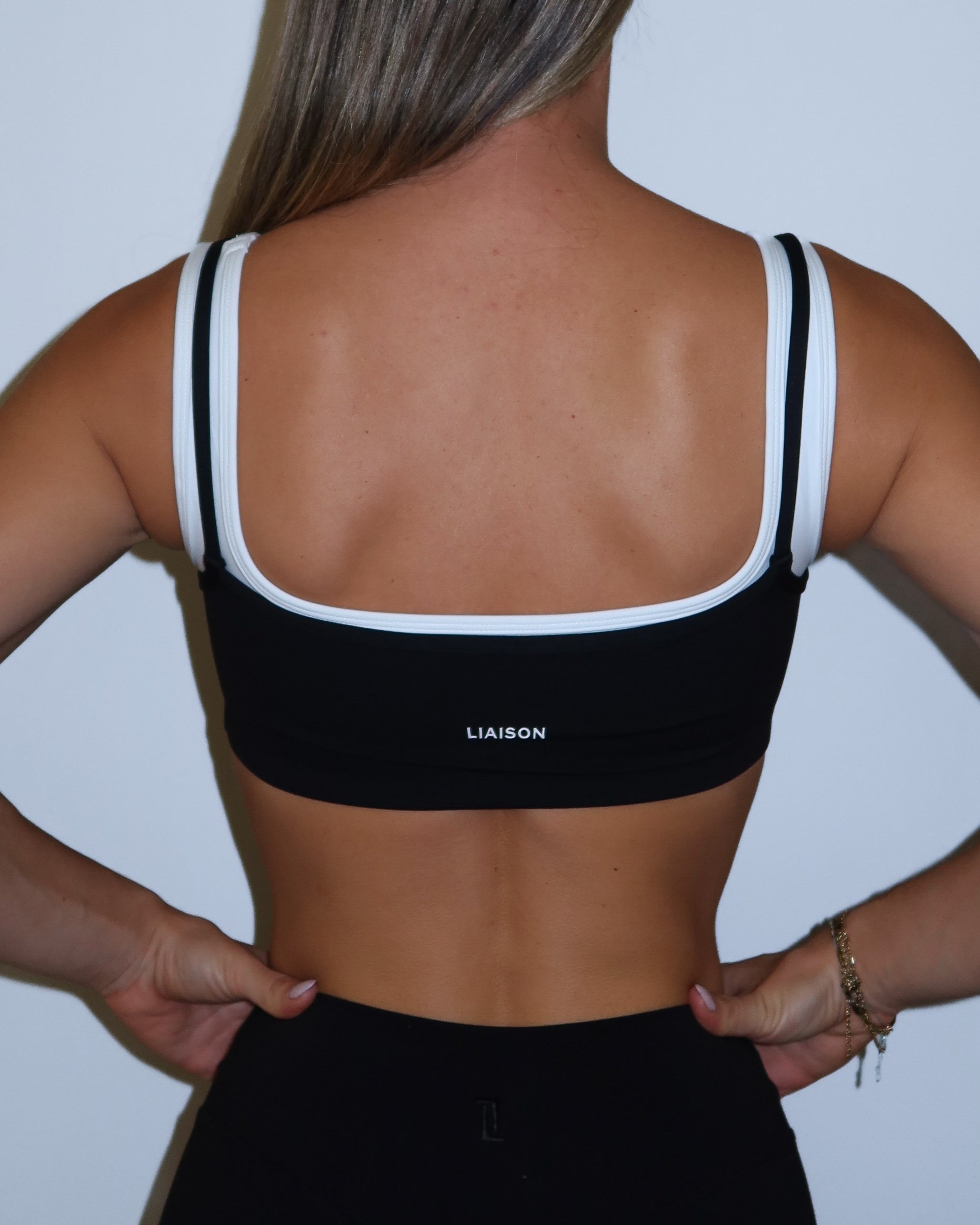 Double Layer Core Bra - Black & White