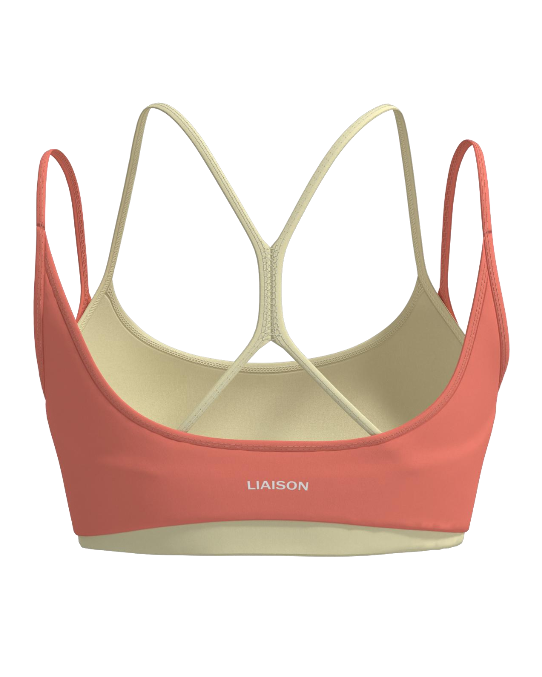 Double Layer Sporty Scoop Bra - Guava & Daylight