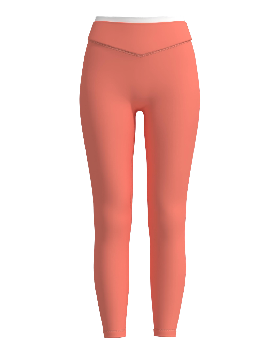Layered Sculpt Pant - Guava & White