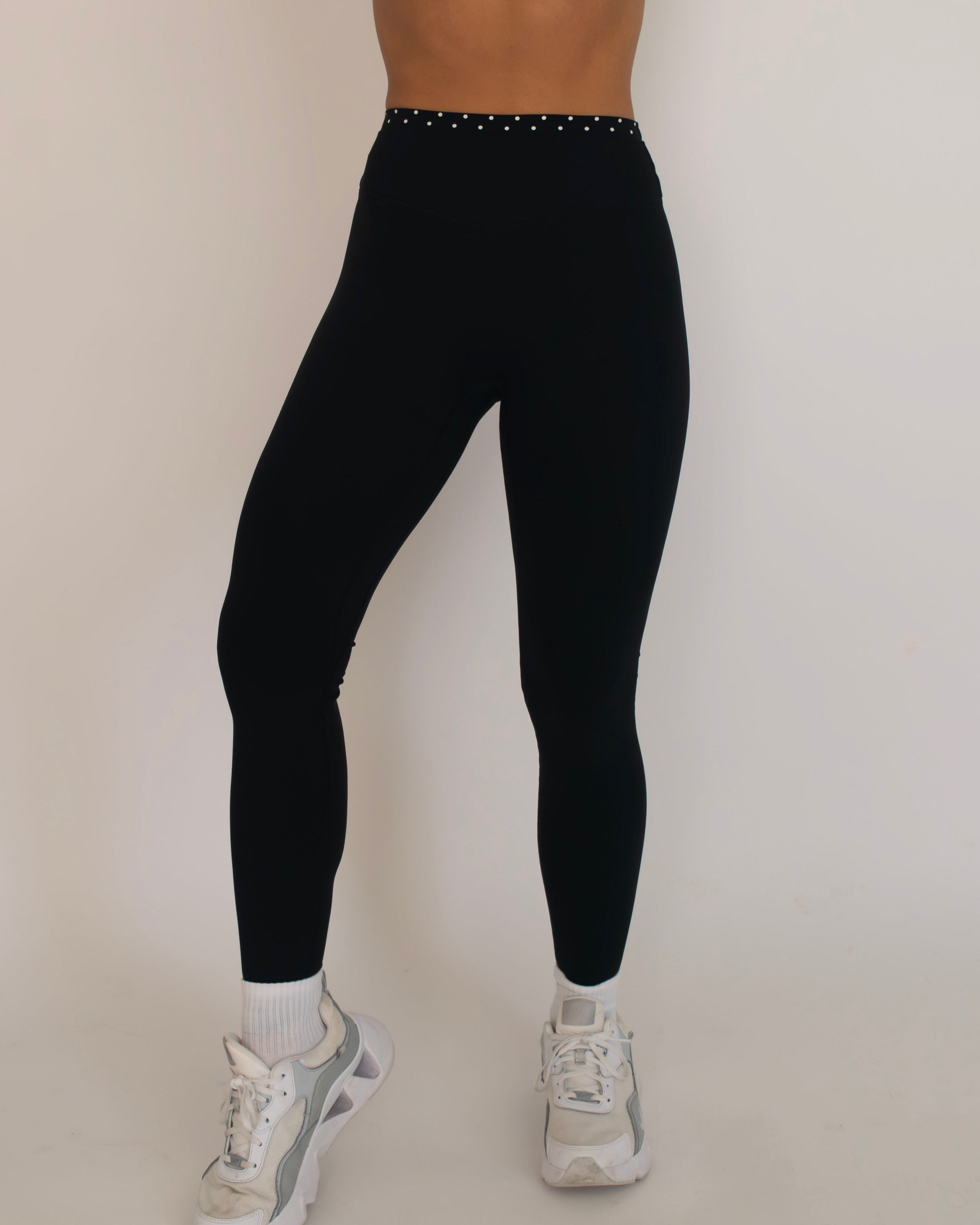 Layered Sculpt Pant - Black & White Polka Dots