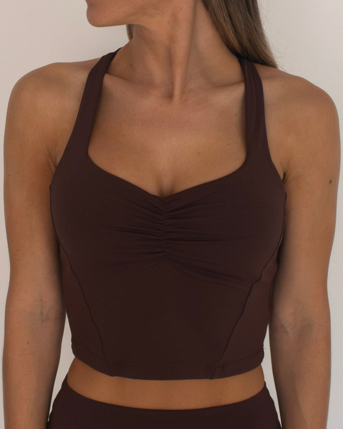 Scrunch Tank - Mocha Brown