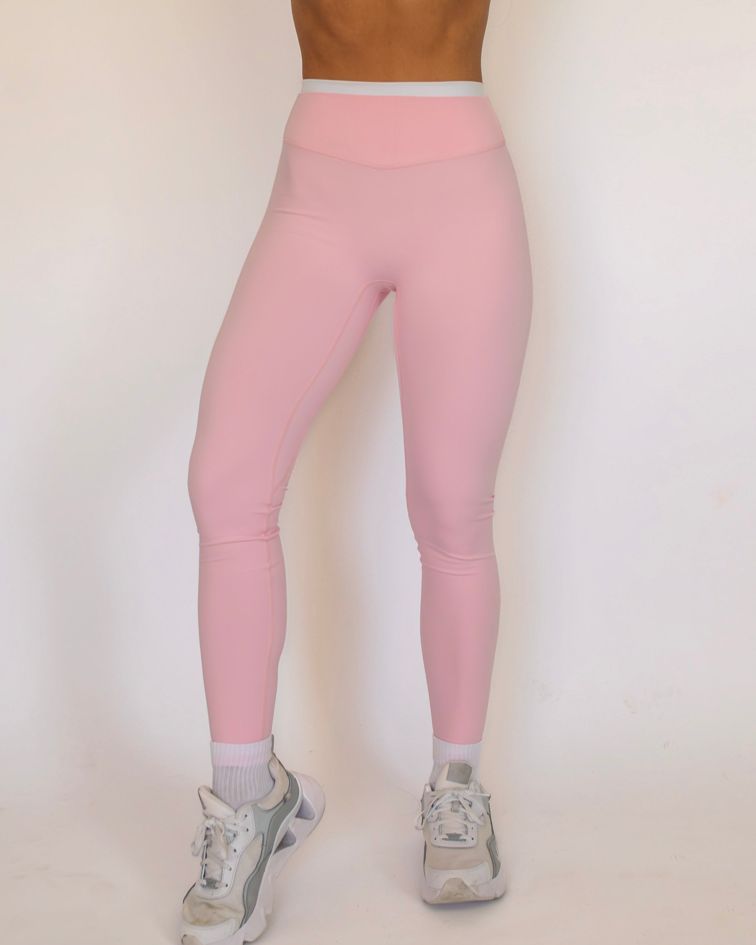 Layered Sculpt Pant - Soft Pink & White
