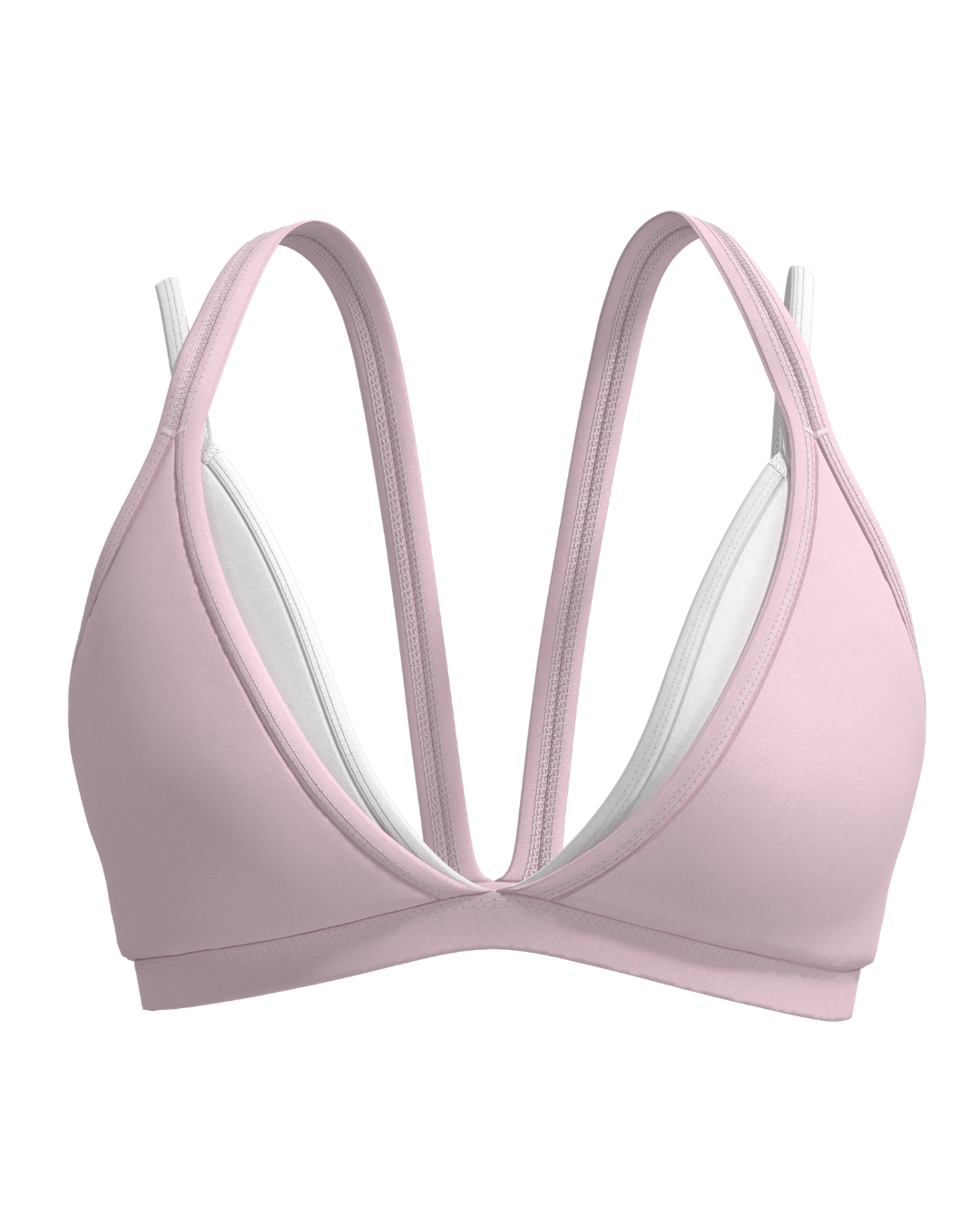 Double Layer Pulse Bra - Soft Pink & White