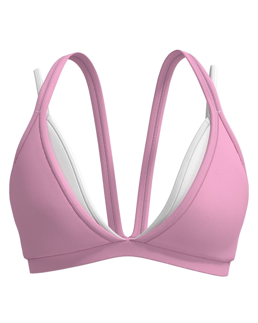 Double Layer Pulse Bra - Petal Pink & White