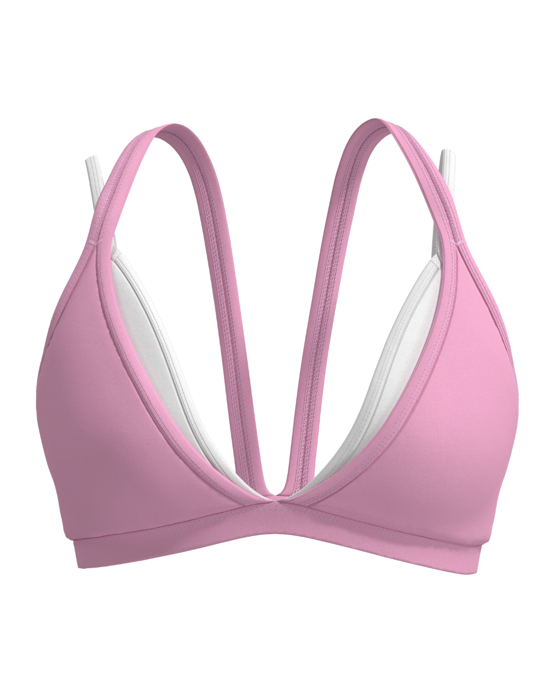 Double Layer Pulse Bra - Petal Pink & White