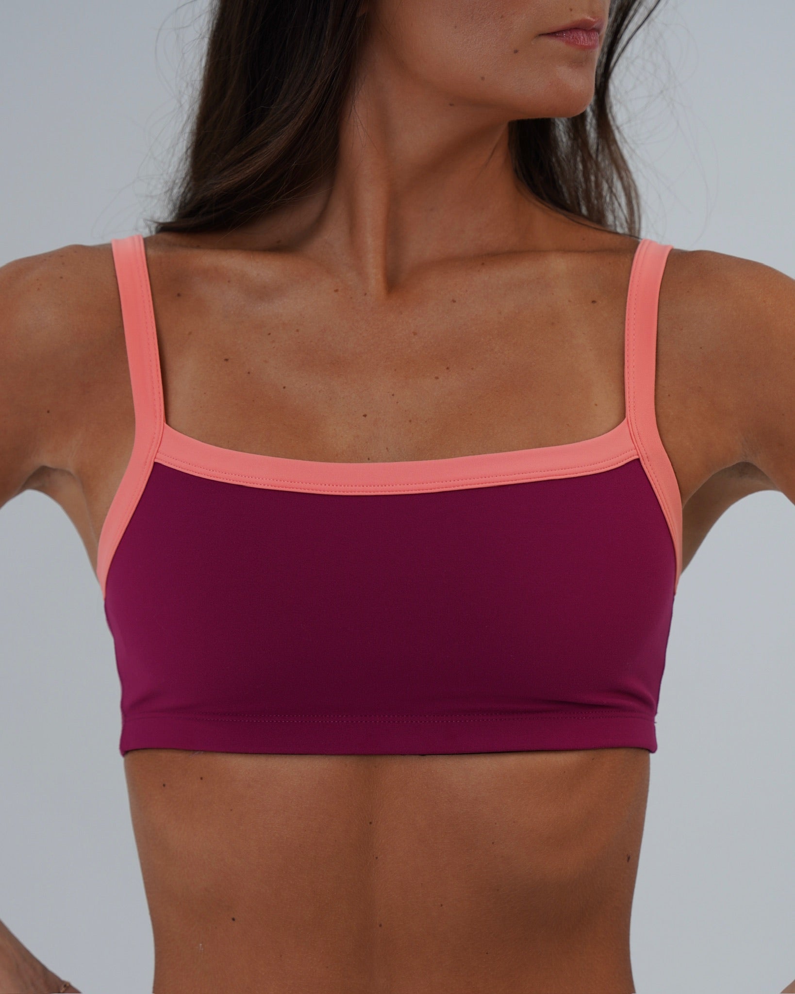 Basic Contrast Bra - Berry & Guava
