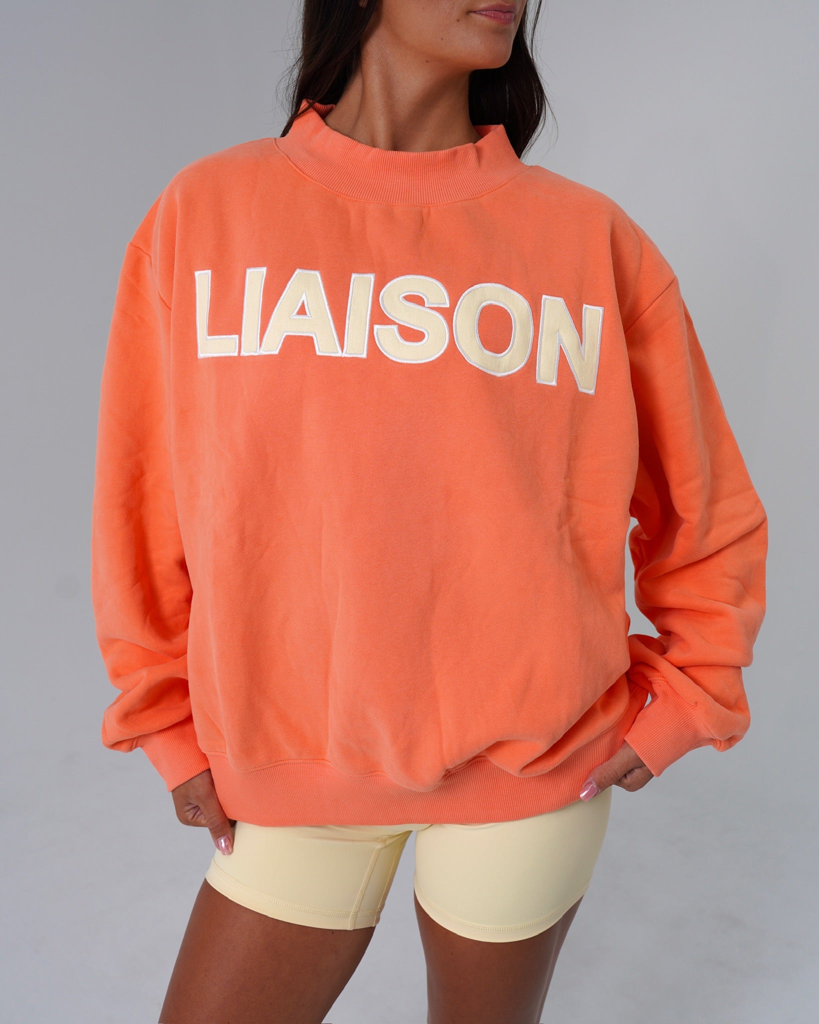 Classic Mock Neck - Guava & Daylight