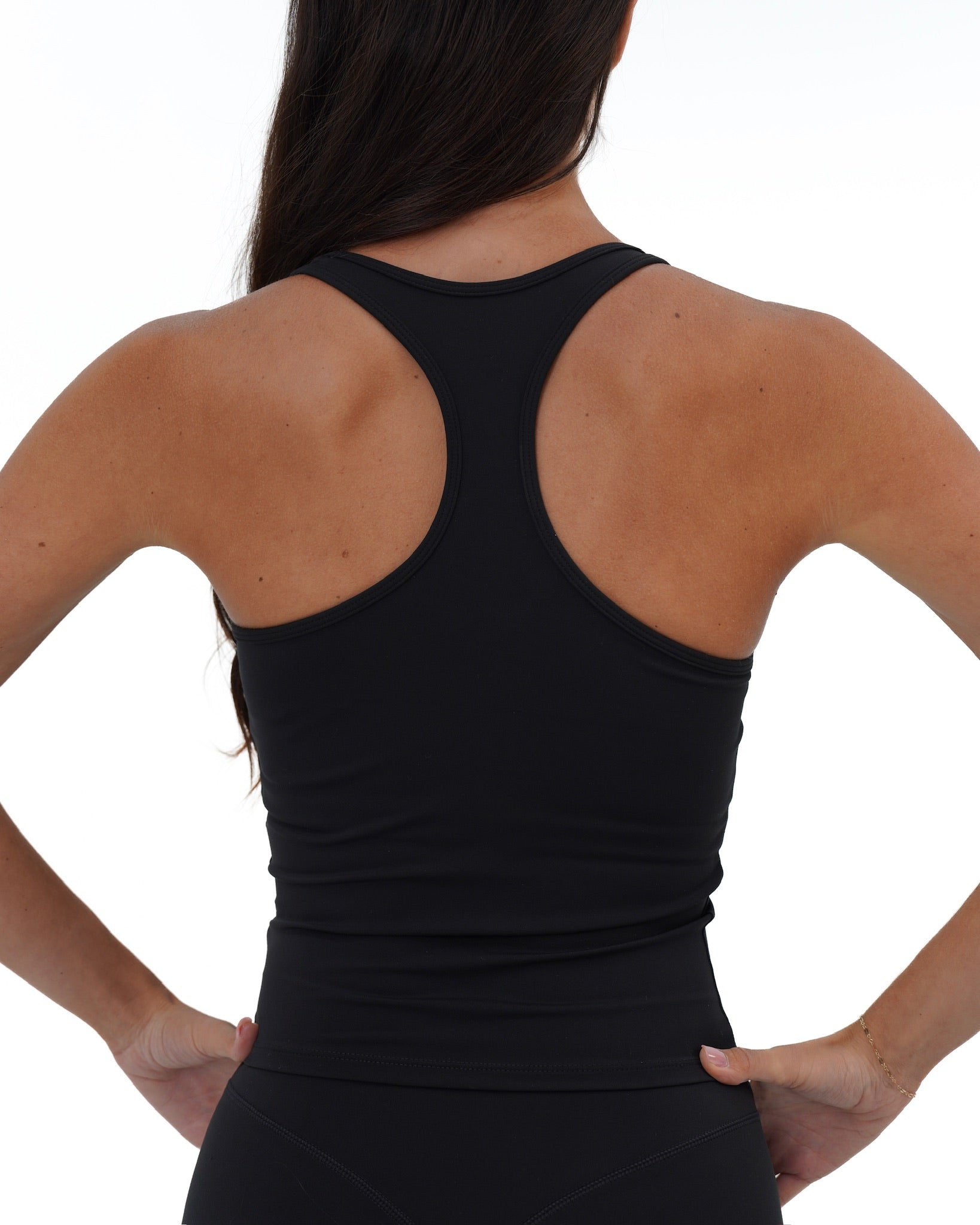 Sporty Racer Tank - Black