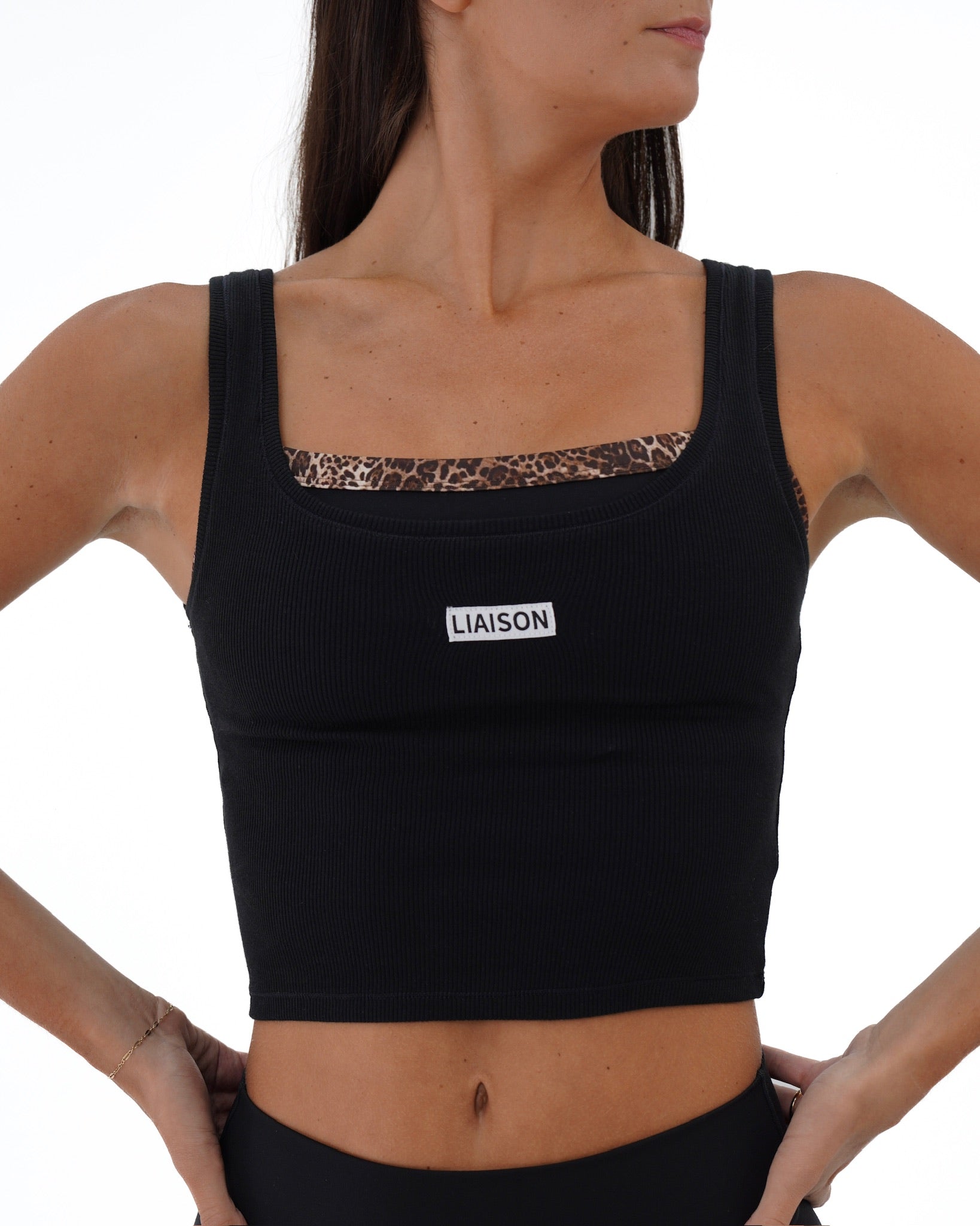Signature Cotton Patch Tank - Black