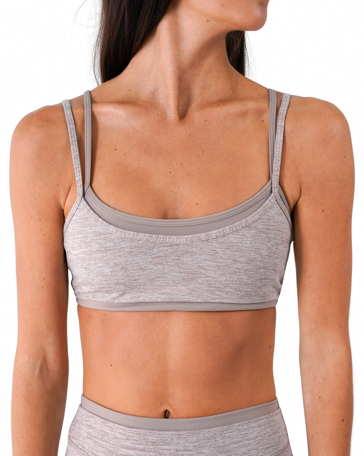 Double Layer Scoop Bra - Sandstorm & Truffle