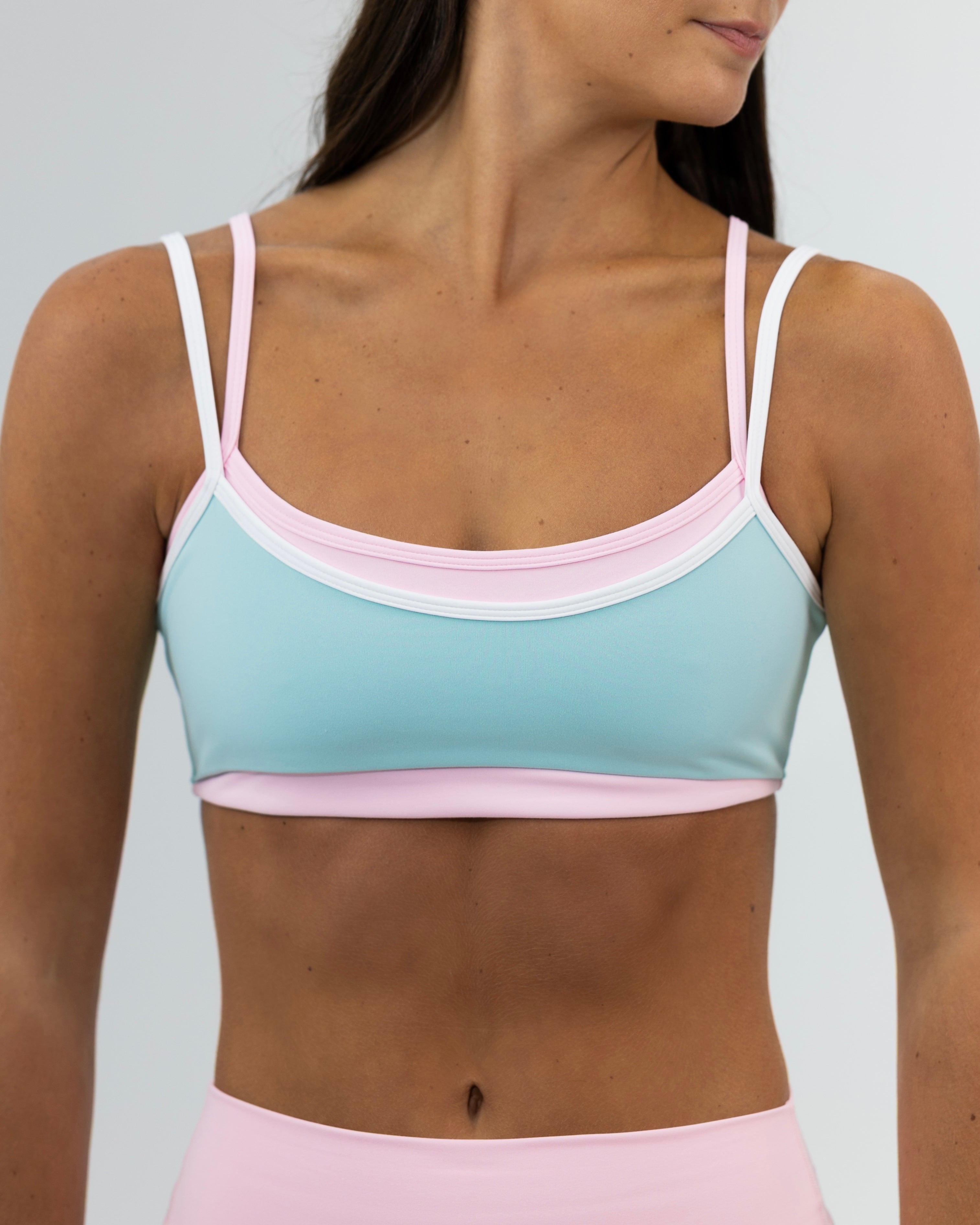 Double Layer Scoop Bra - Breeze