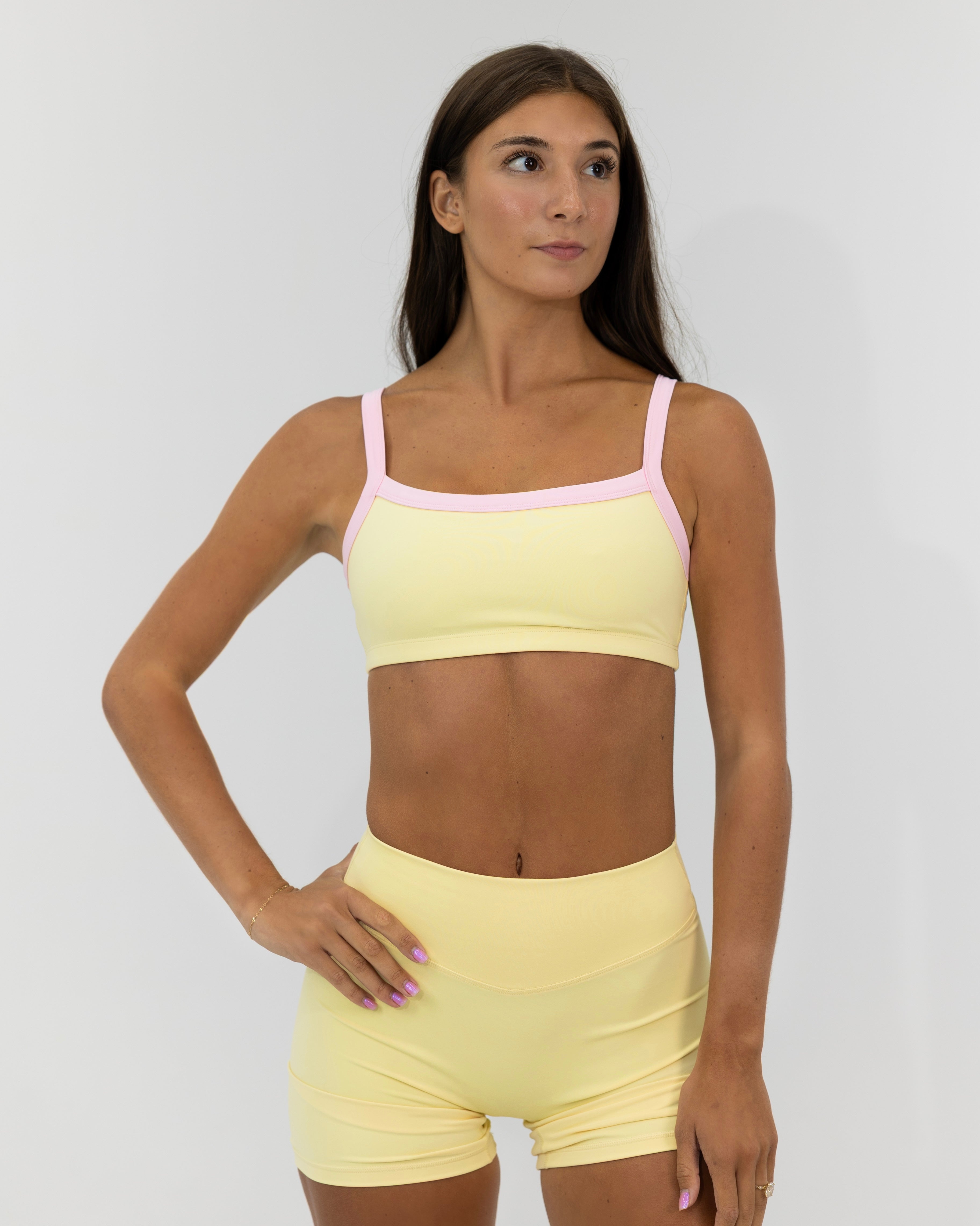Basic Contrast Bra - Daylight & Soft Pink