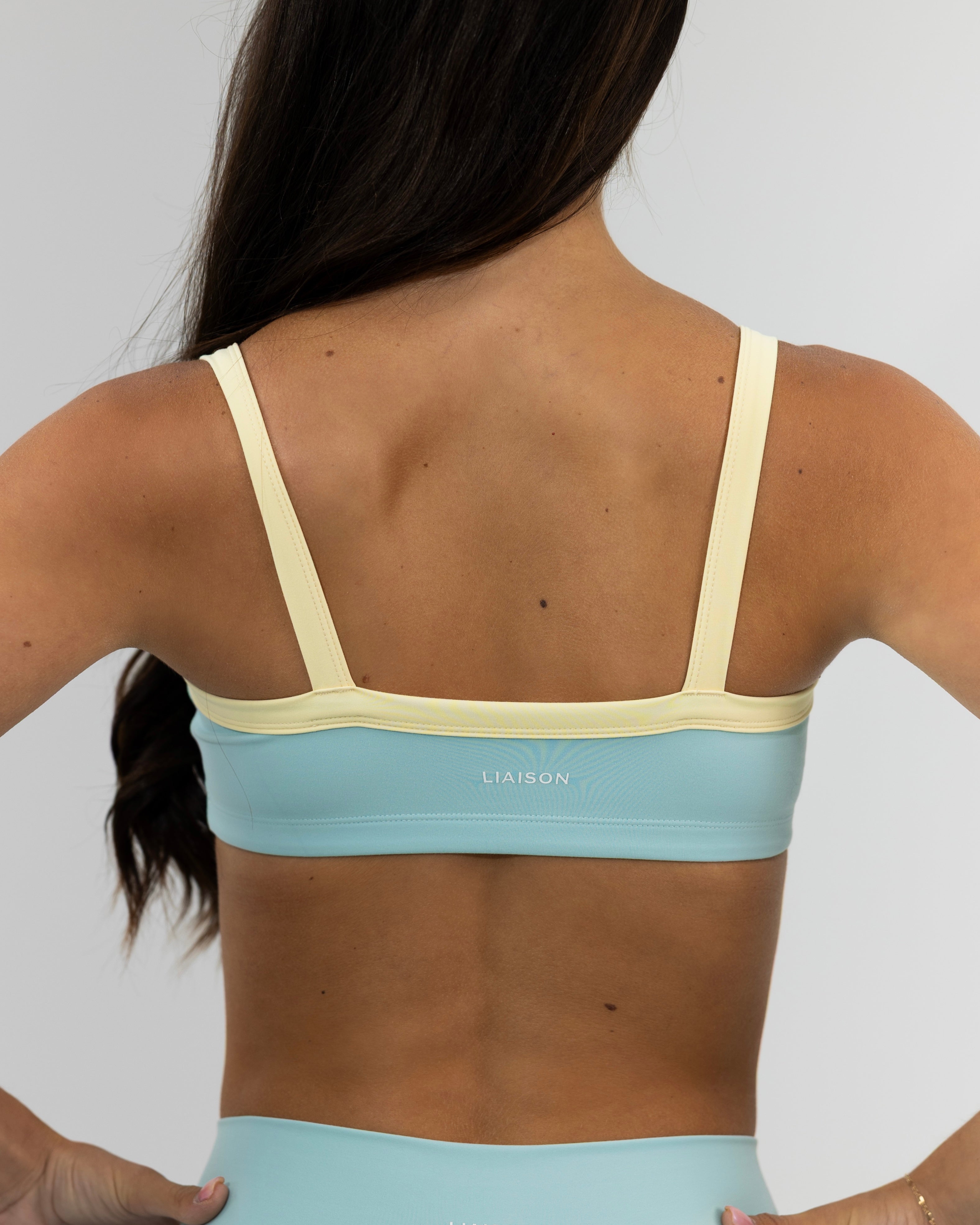 Basic Contrast Bra - Aqua & Daylight