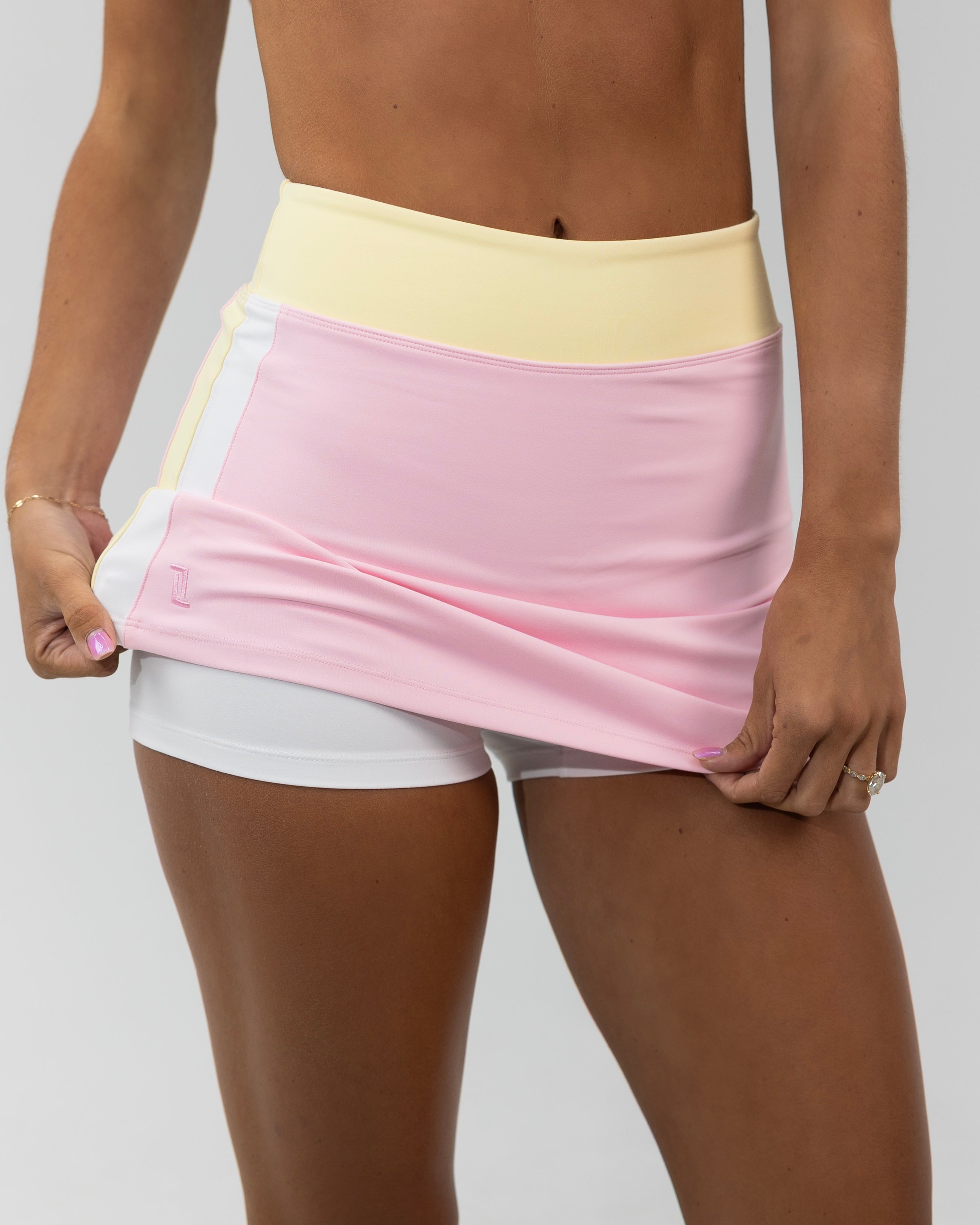 Contrast Skort - Soft Pink & Daylight
