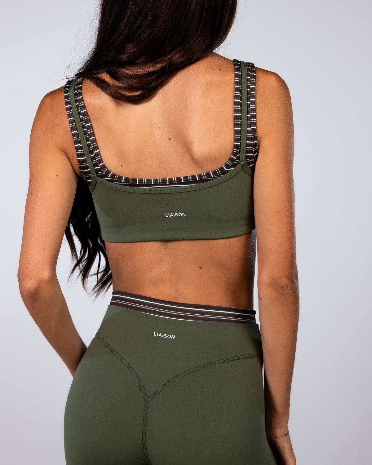Double Layer Core Bra - Palm & Trailside Stripes