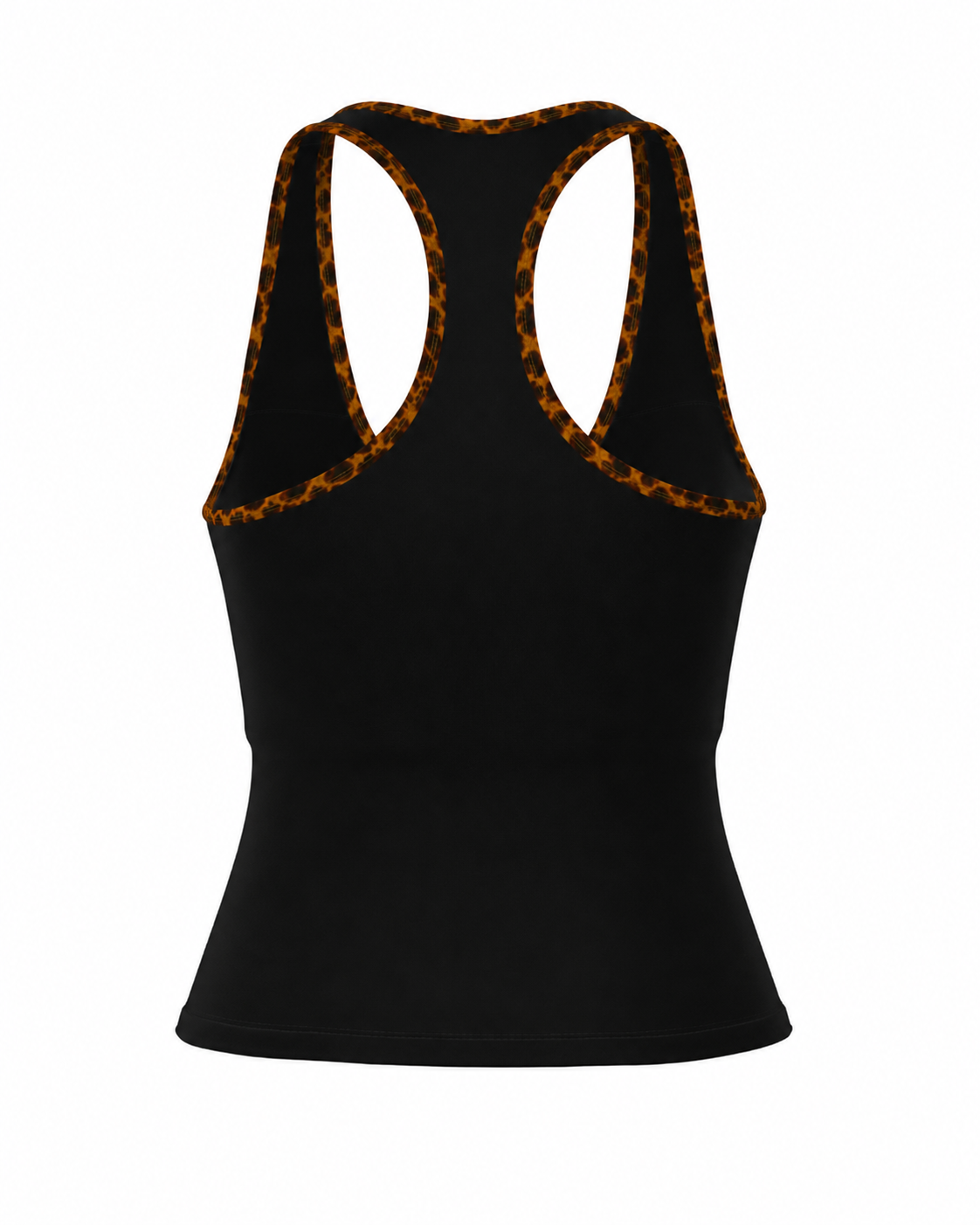 Sporty Racer Tank - Black & Tortoise