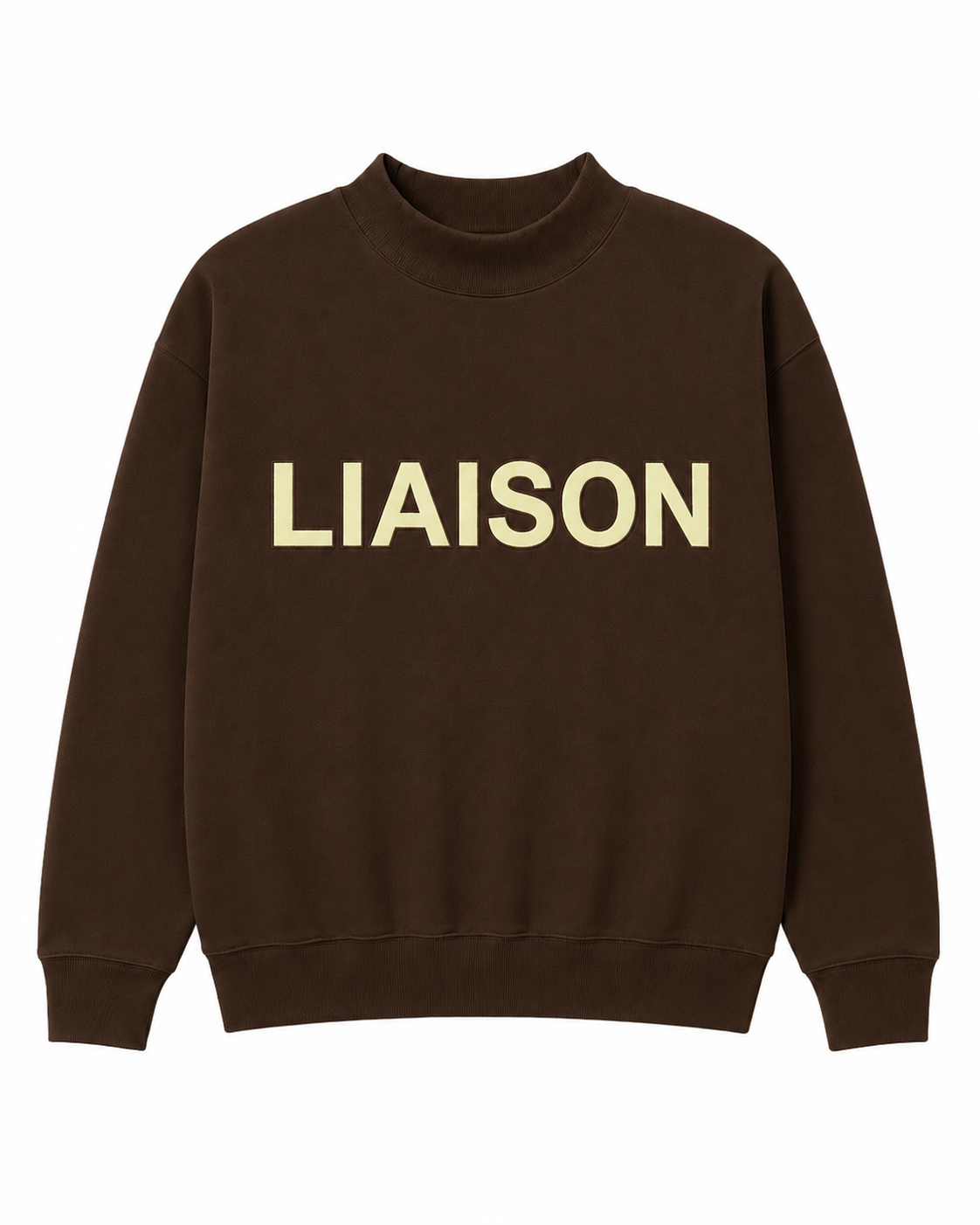 Classic Mock Neck - Mocha Brown & Daylight