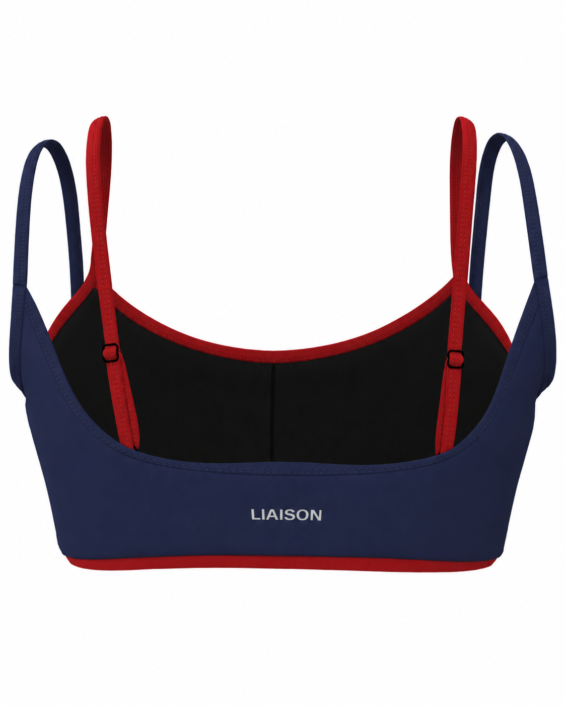 Double Layer Scoop Bra - Navy & Kiss