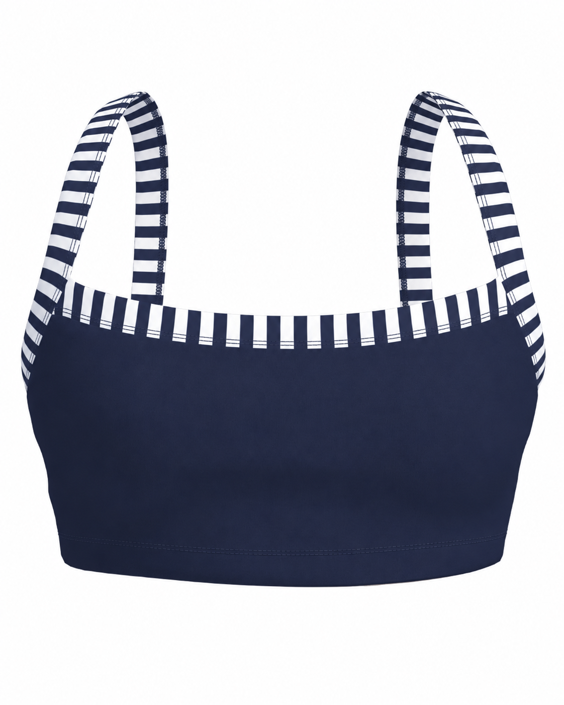 Basic Contrast Bra - Navy & Stripes