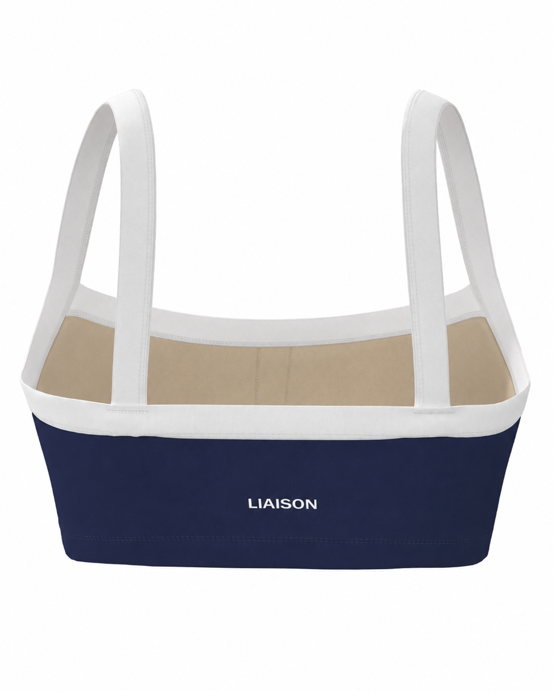 Basic Contrast Bra - Navy & White