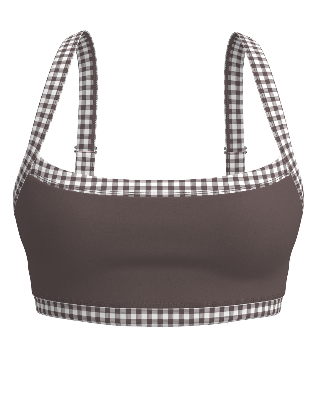 Contrast Bra - Ash Brown & Gingham