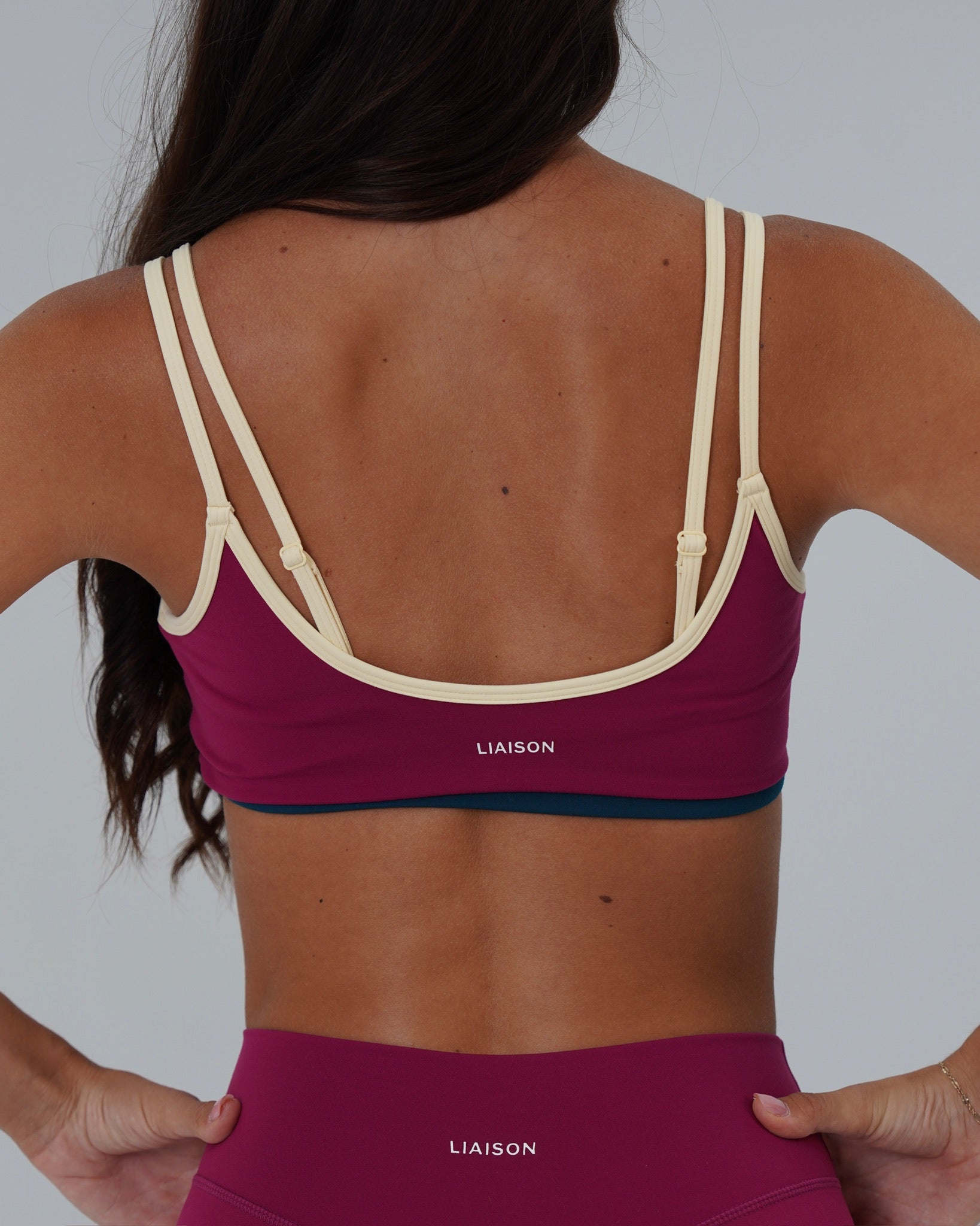Multi-Color Double Layer Scoop Bra - Aftersun
