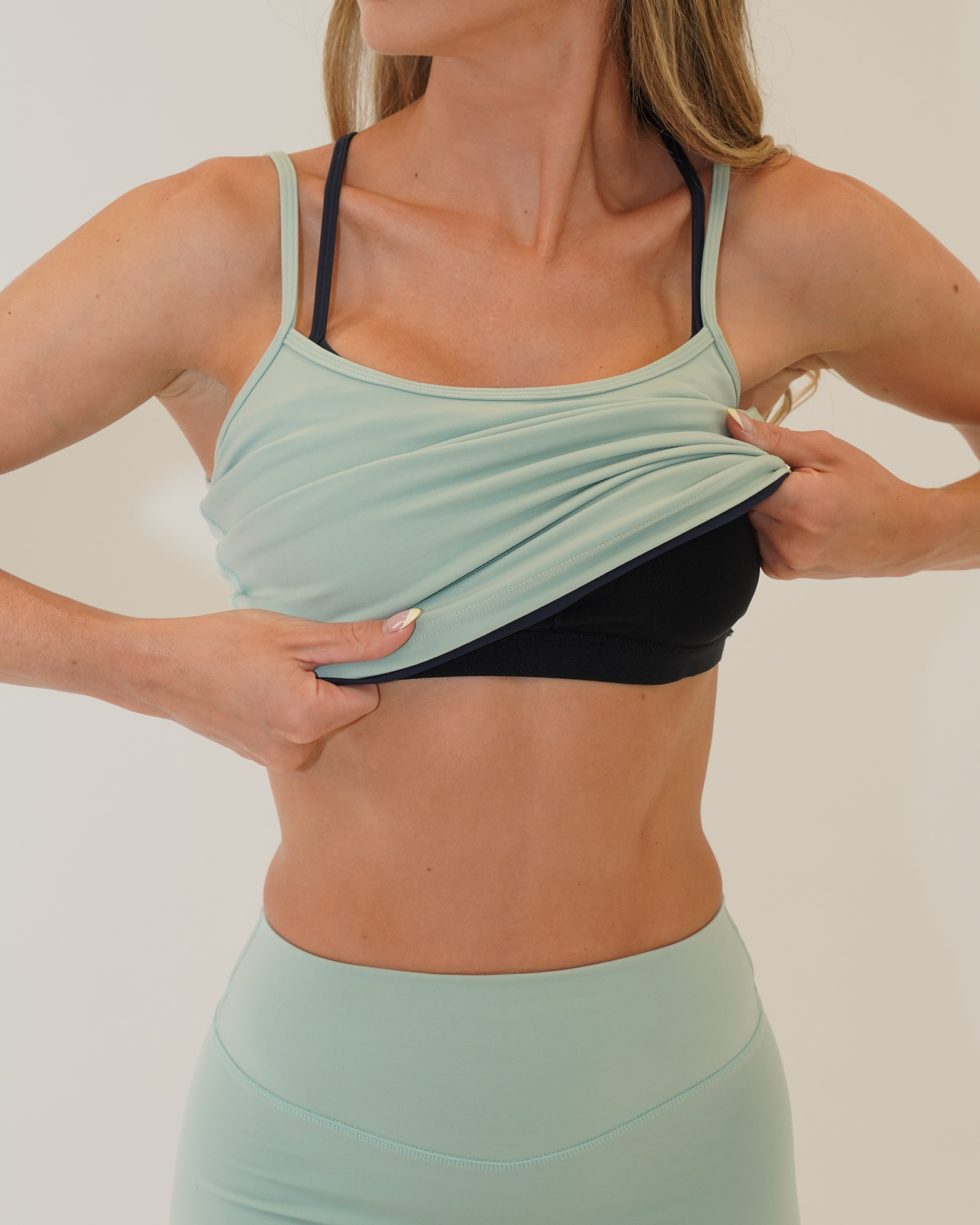 Double Layer Sporty Tank - Sage & Cypress