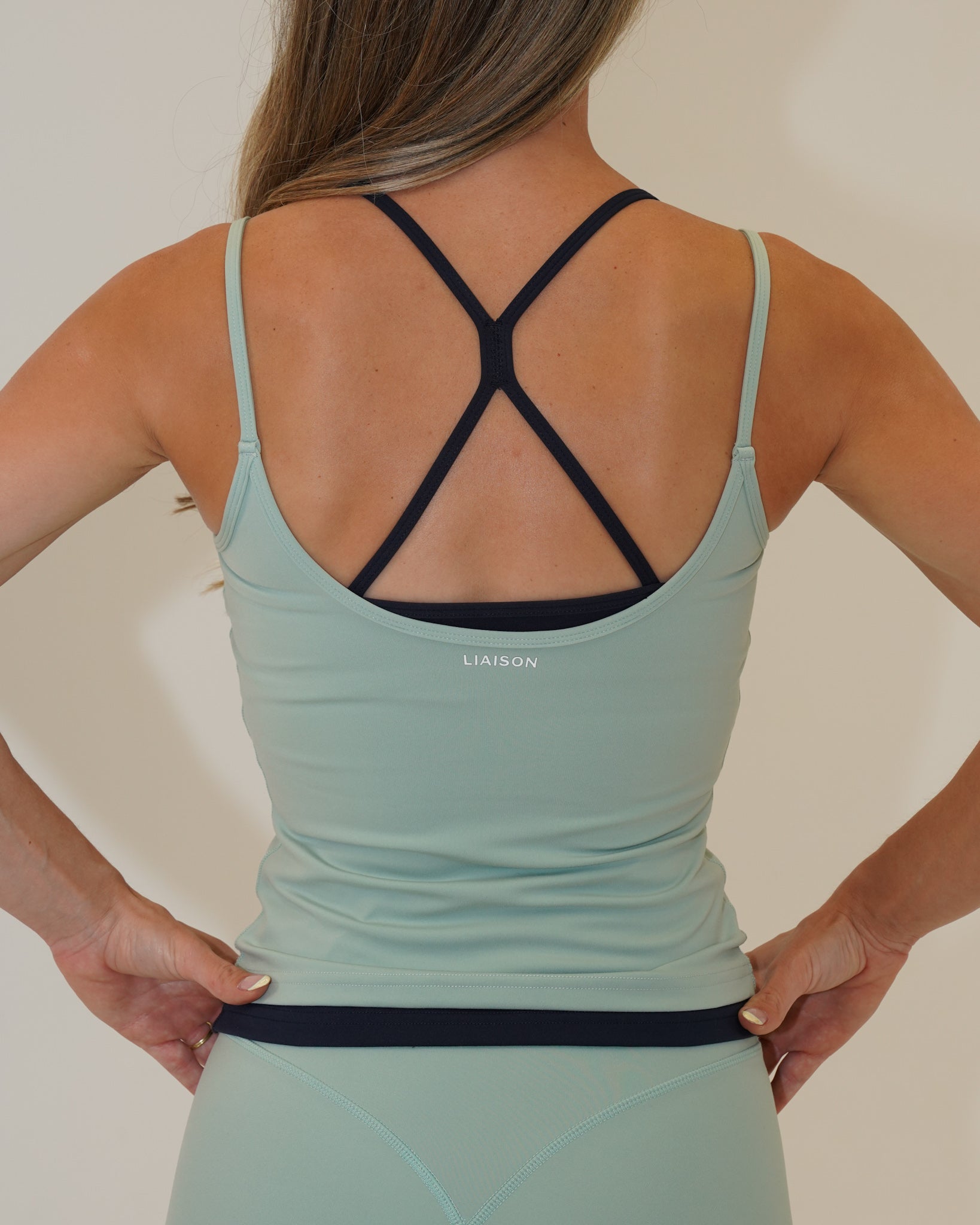 Double Layer Sporty Tank - Sage & Cypress