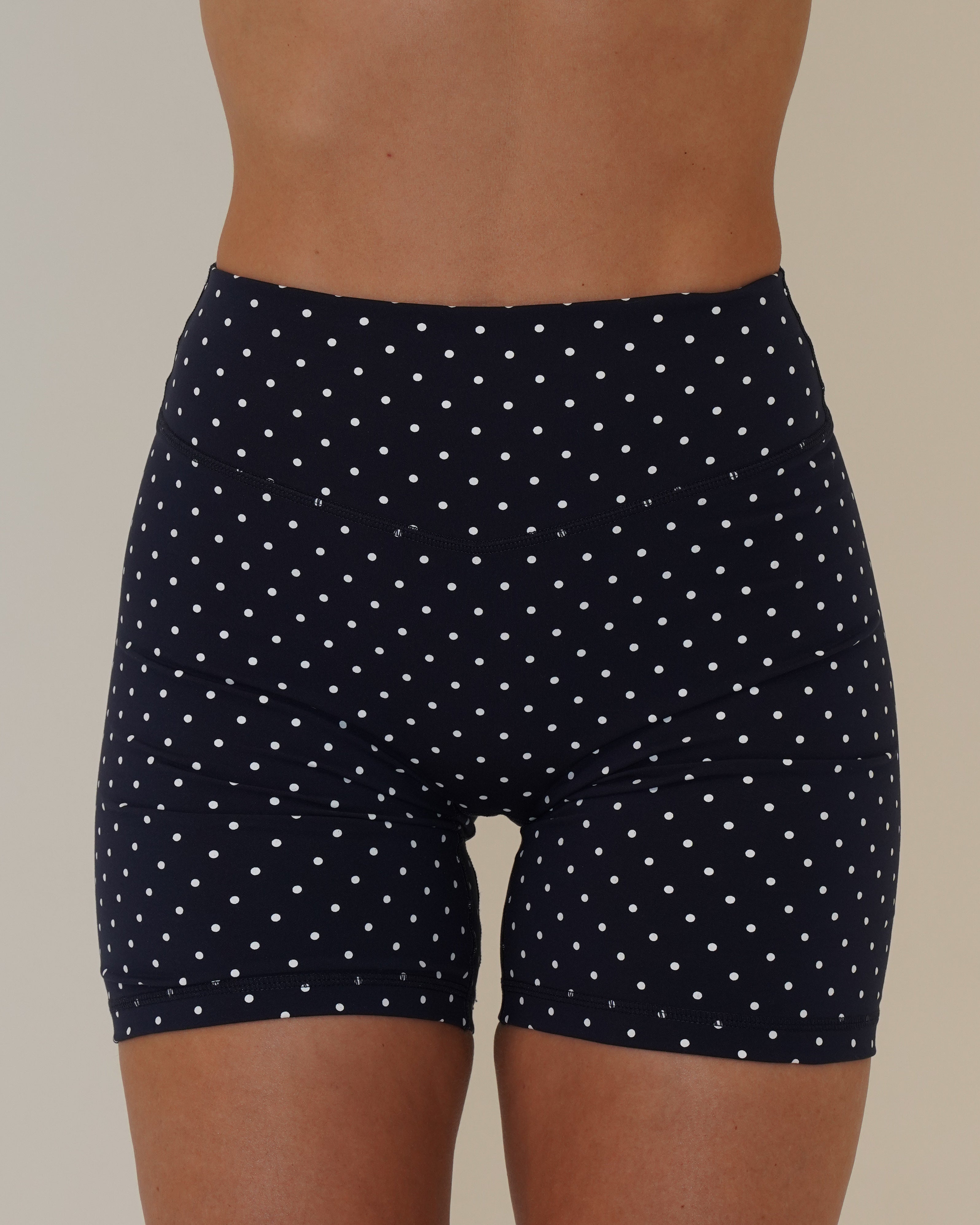 Bridge Short - Cypress & White Polka Dots