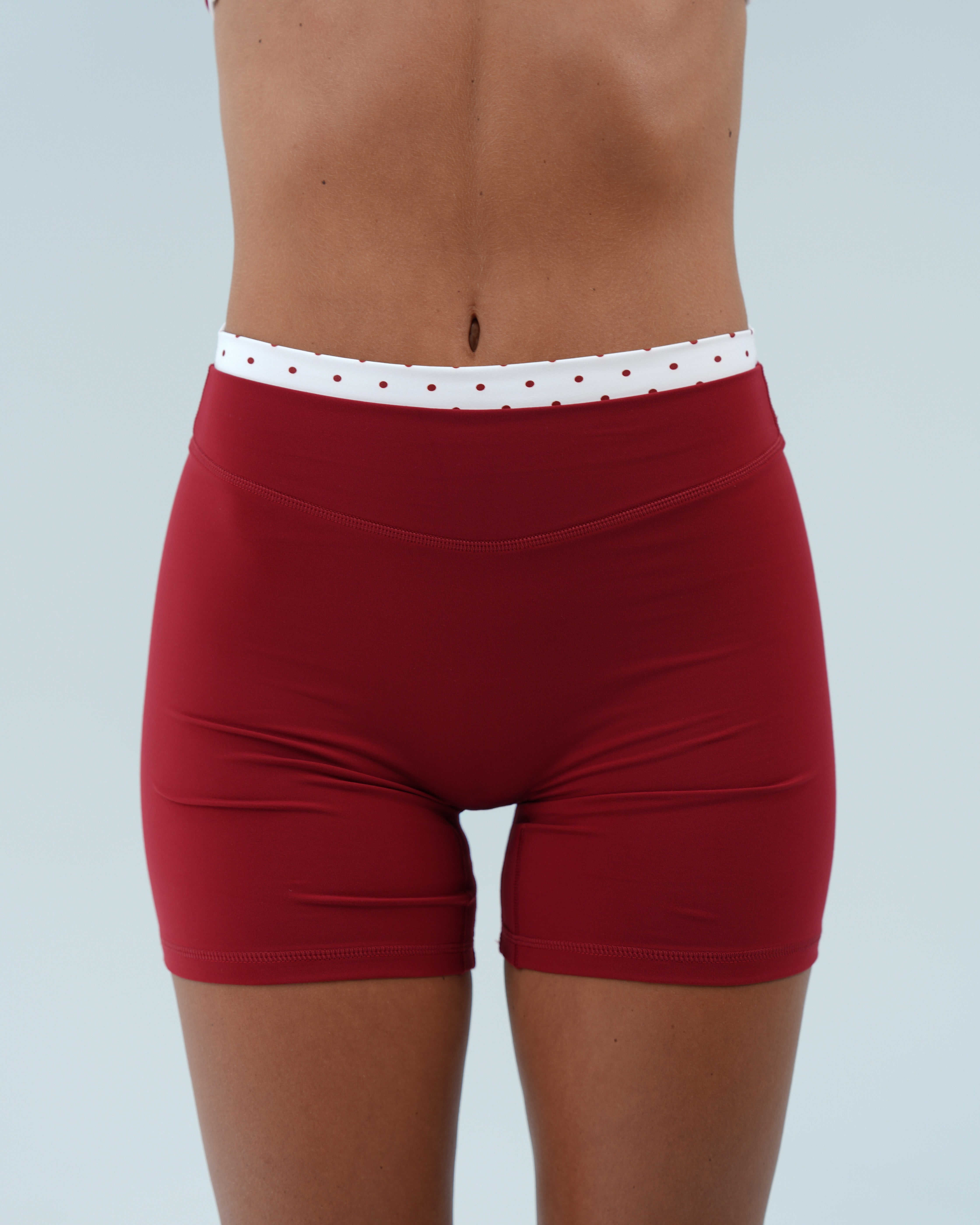 Layered Sculpt Short - Kiss & White Polka Dots
