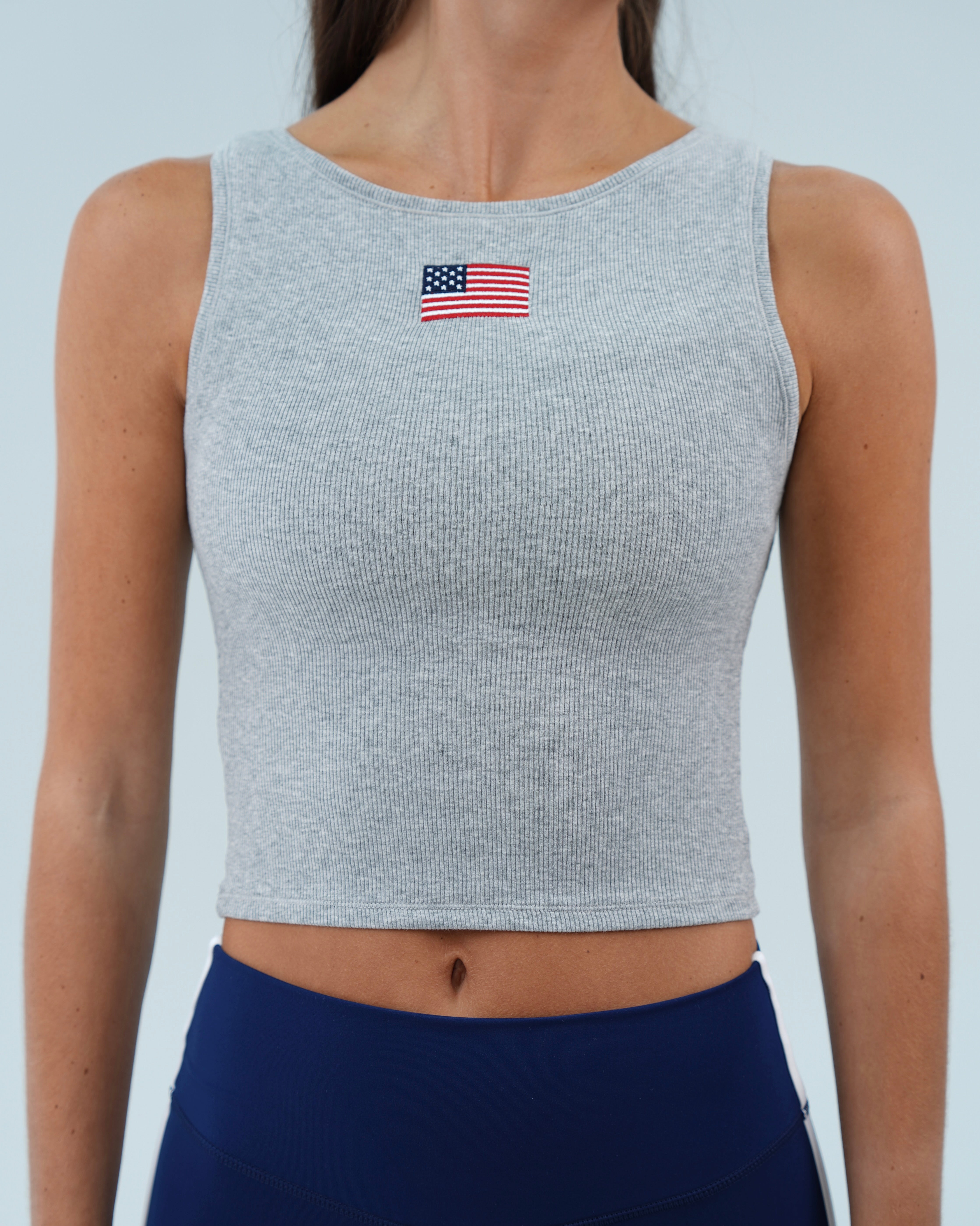 Cotton Americana Tank - Dark Heathered Gray