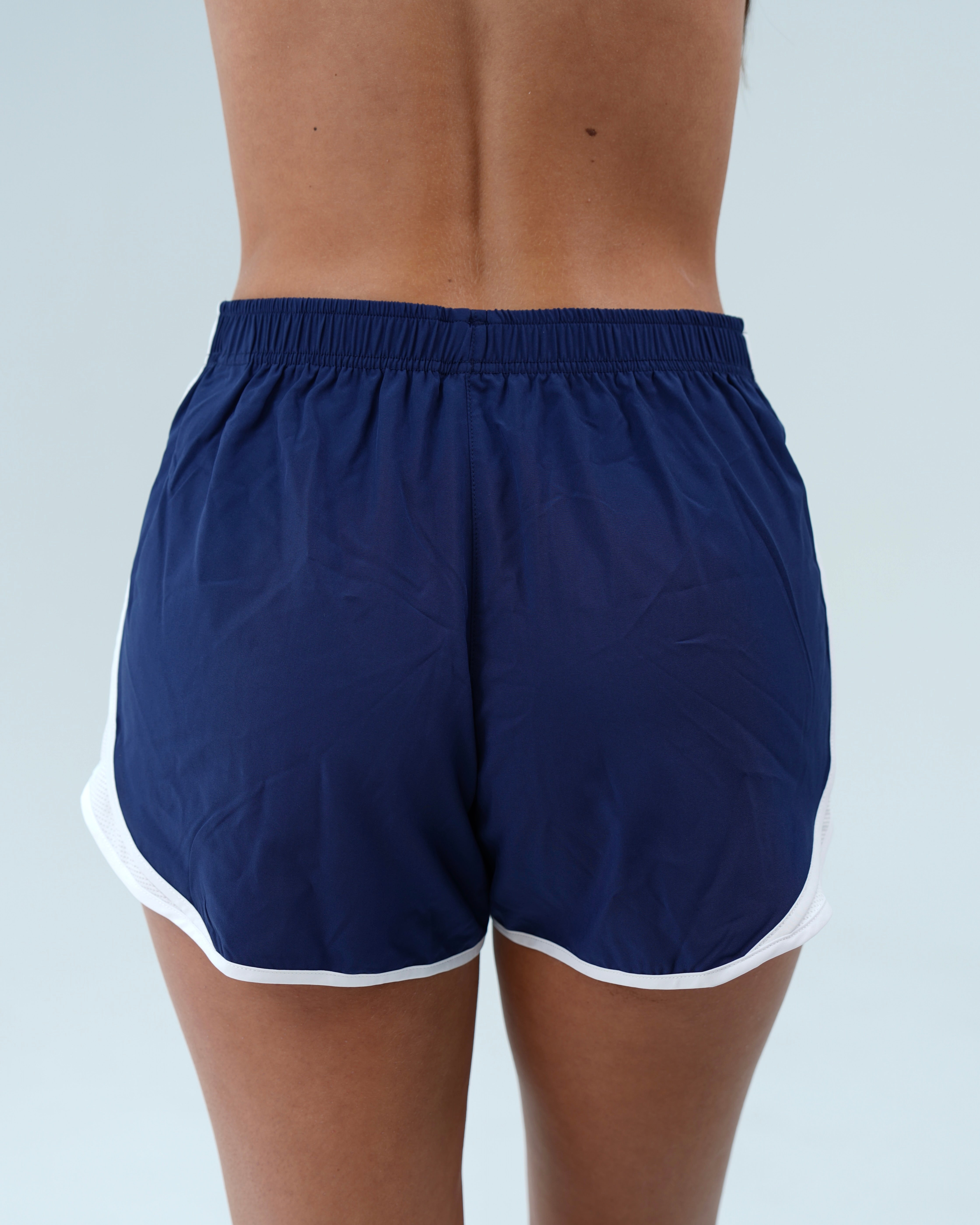 Shorty Running Short - Navy & White