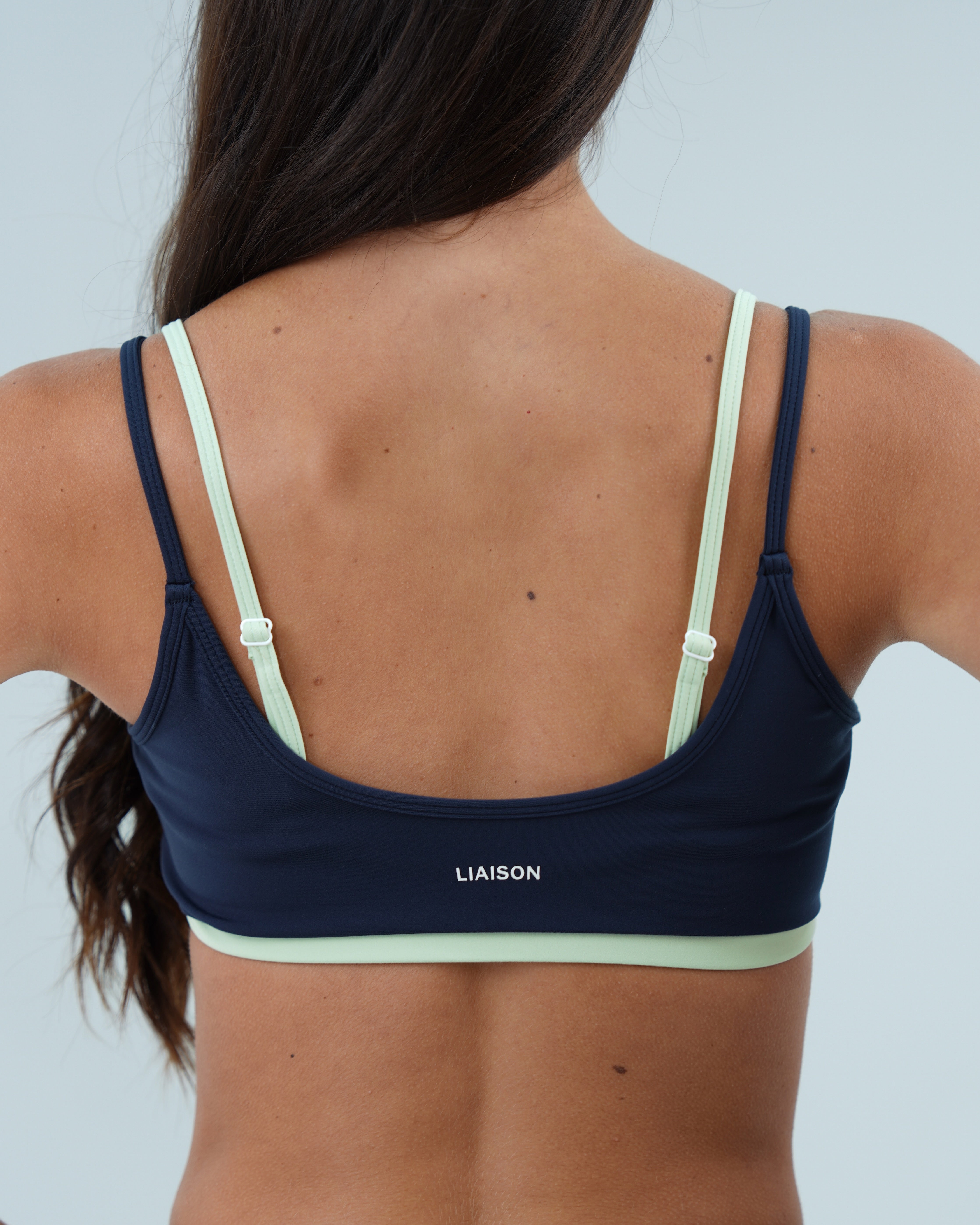 Double Layer Scoop Bra - Cypress & Mint