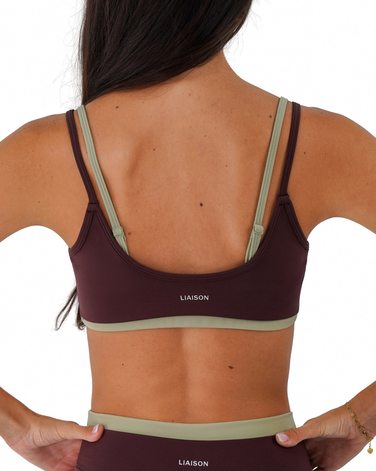 Double Layer Scoop Bra - Chocolate Cherry & Flora